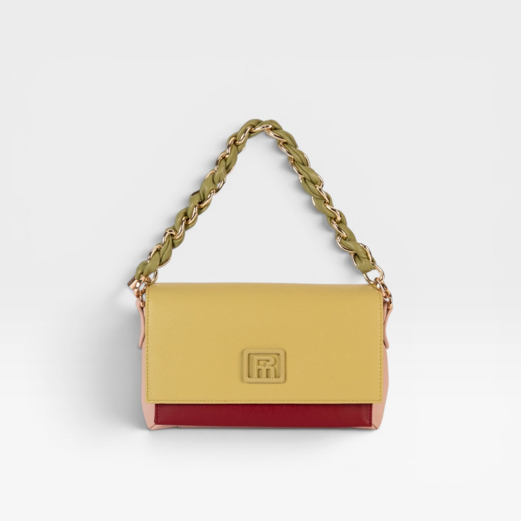 Bolso mano cadena tricolor grande - Pepe Moll