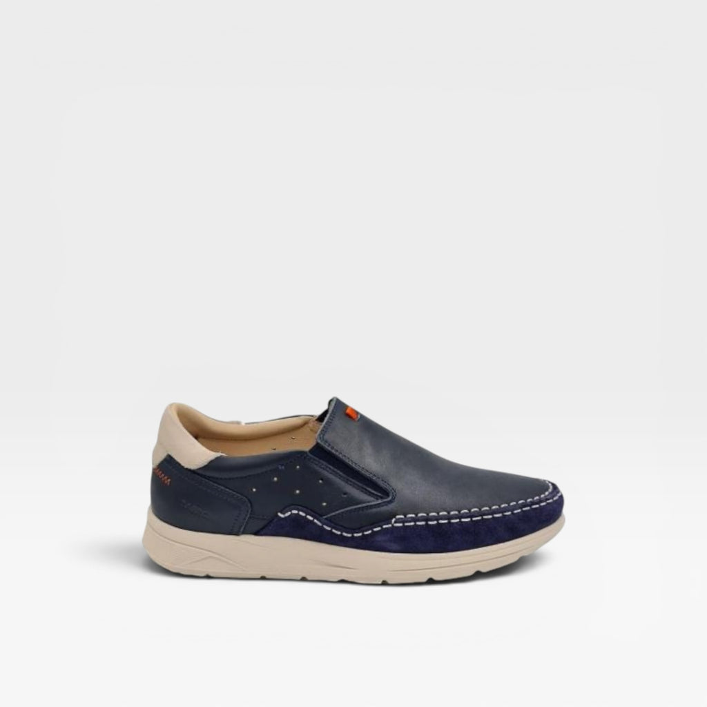 Mocasín casual piel azul marino - Baerchi