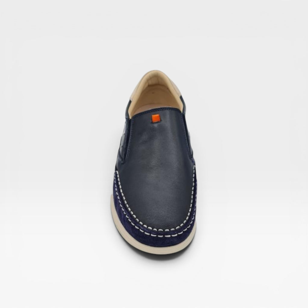 Mocasín casual piel azul marino - Baerchi