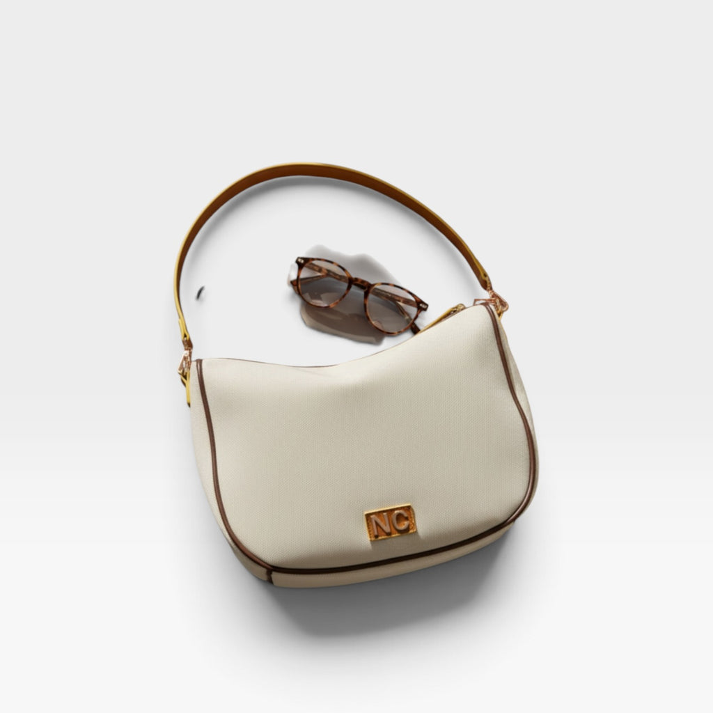 Bolso hobo lona neutra arena - Noco