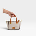 Mini bolso lona neutra arena - Noco