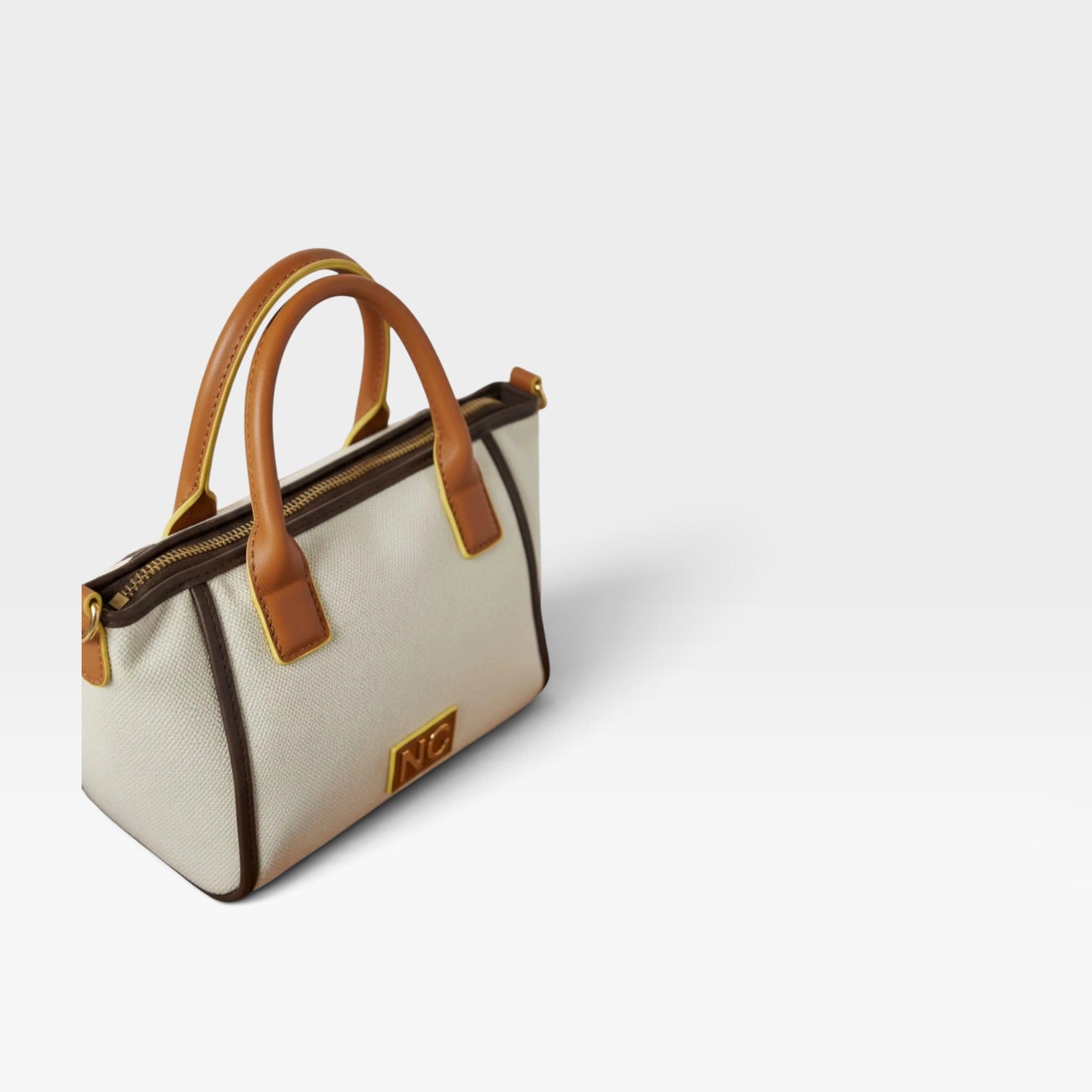 Mini bolso lona neutra arena - Noco