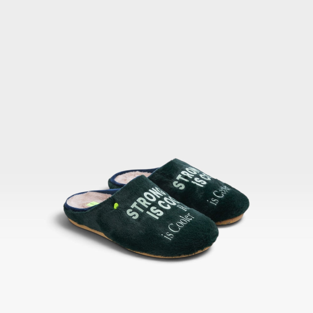 Zapatillas de casa de pelo con texto - Hot Potatoe