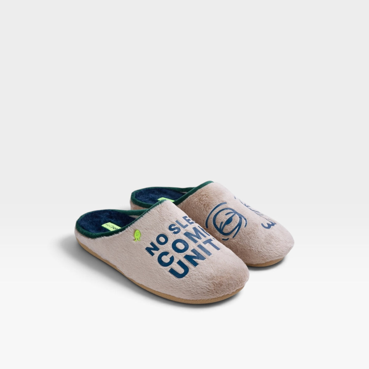 Zapatillas de casa de pelo con texto - Hot Potatoe