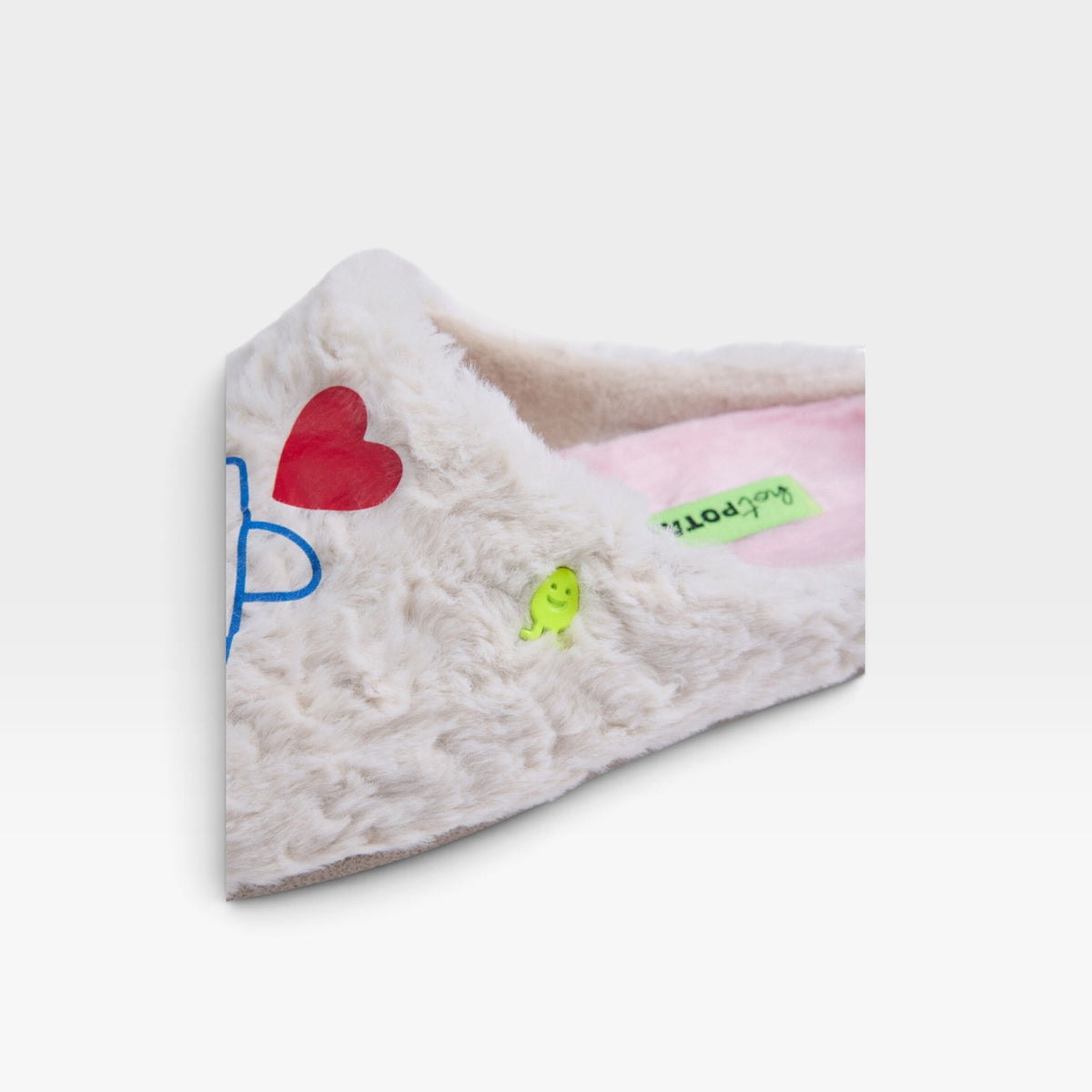 Zapatillas de casa de pelo con texto - Hot Potatoe
