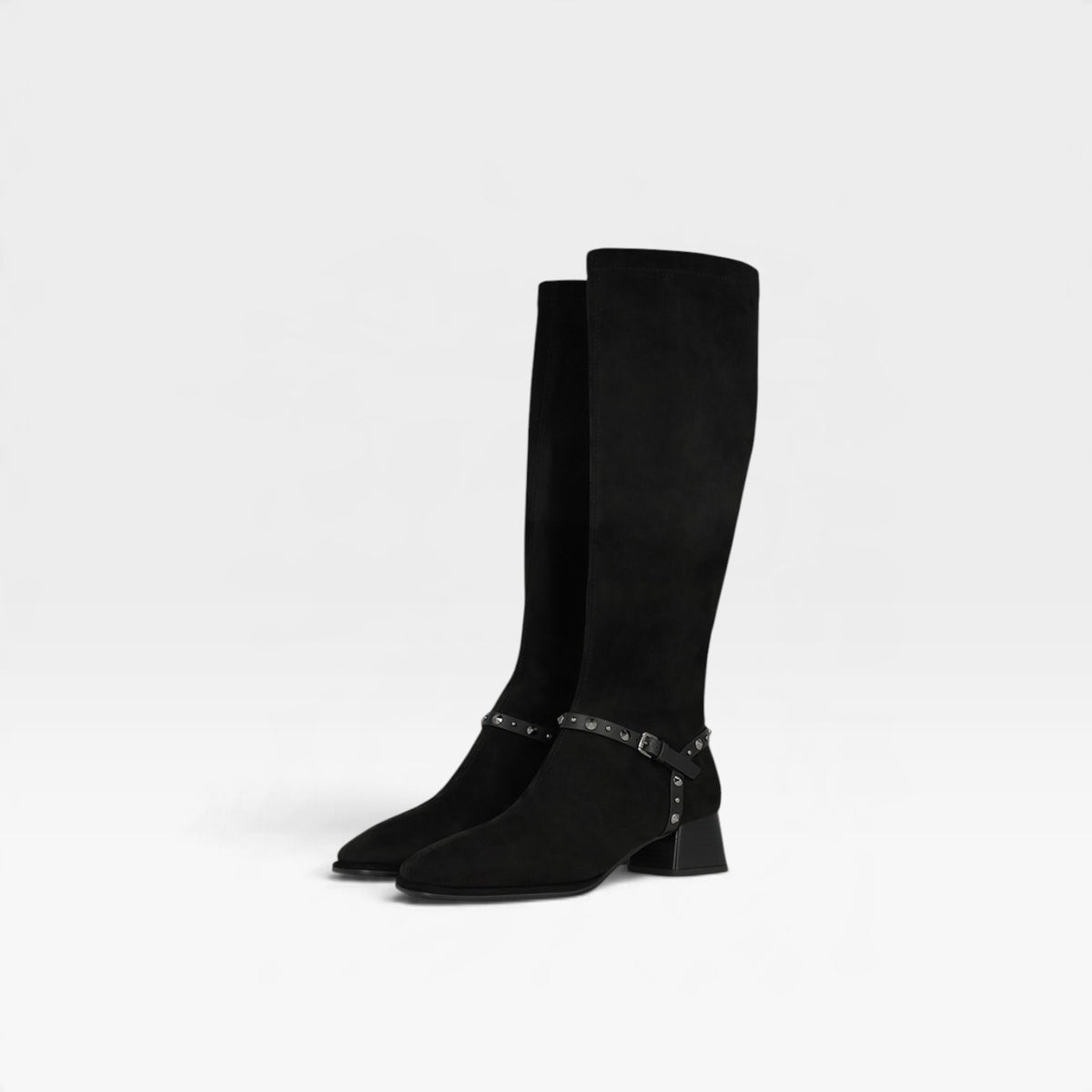 Botas de mujer en antelina con detalle de tachas - Lodi