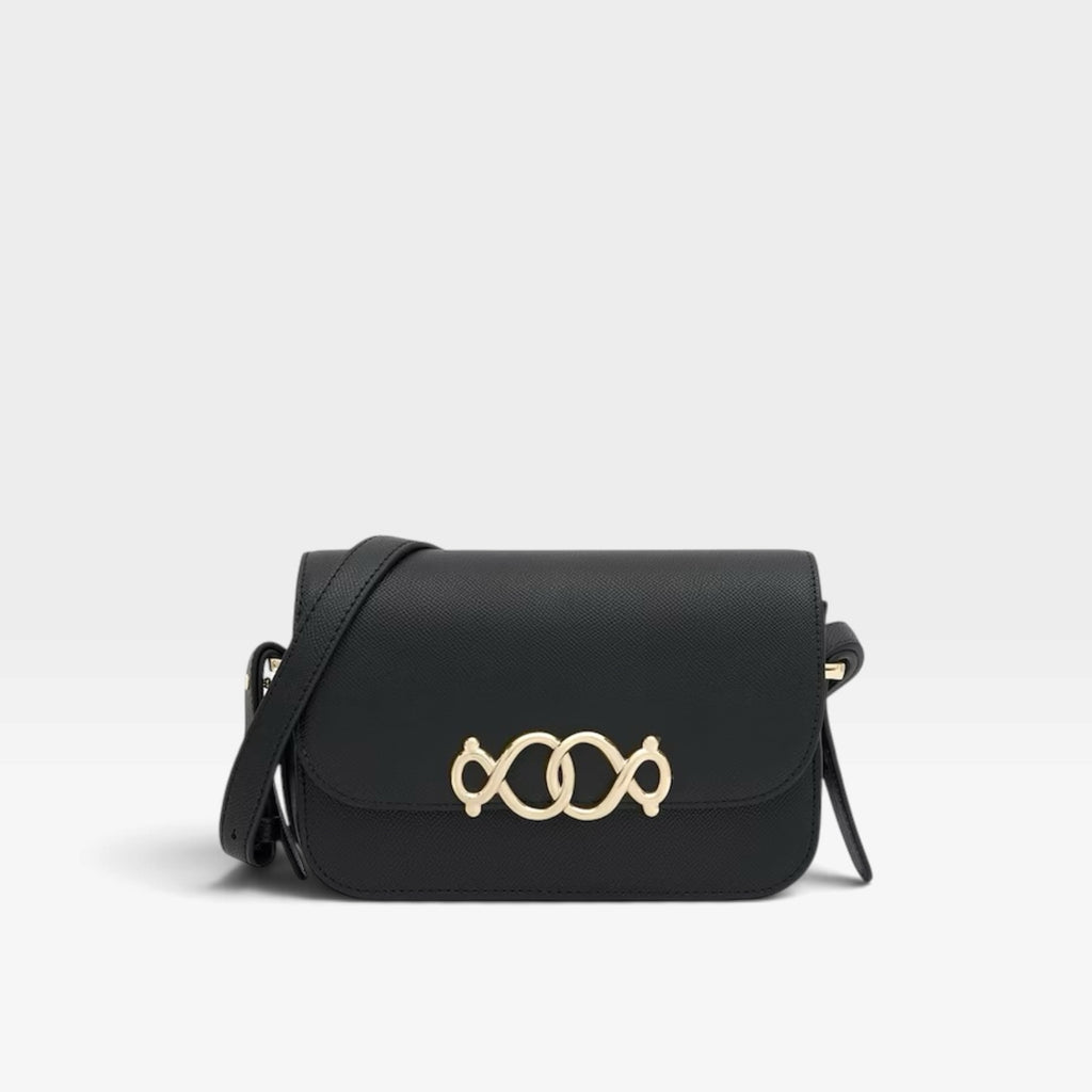 Bandolera mediana Flap infinity negro - Tous