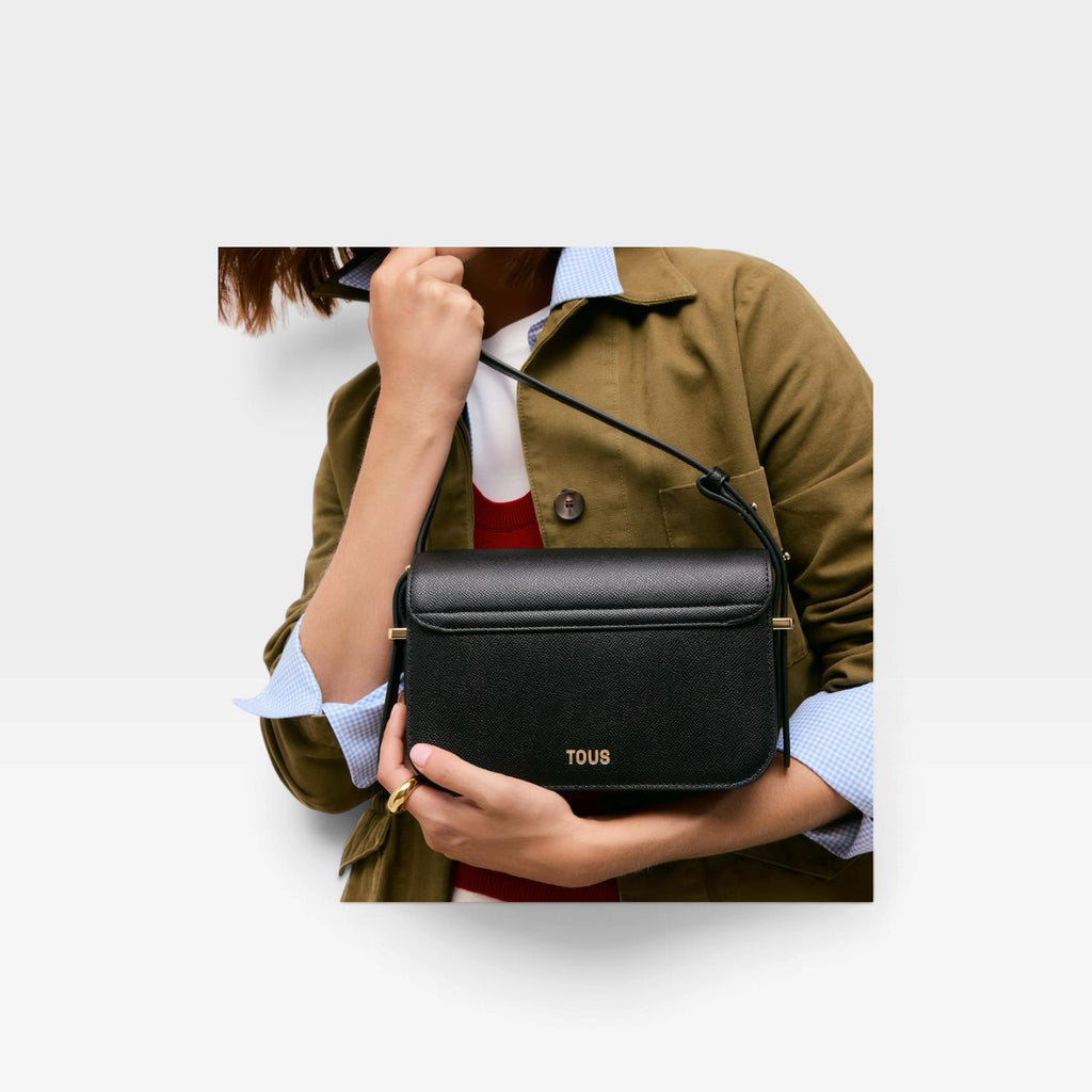 Bandolera mediana Flap infinity negro - Tous