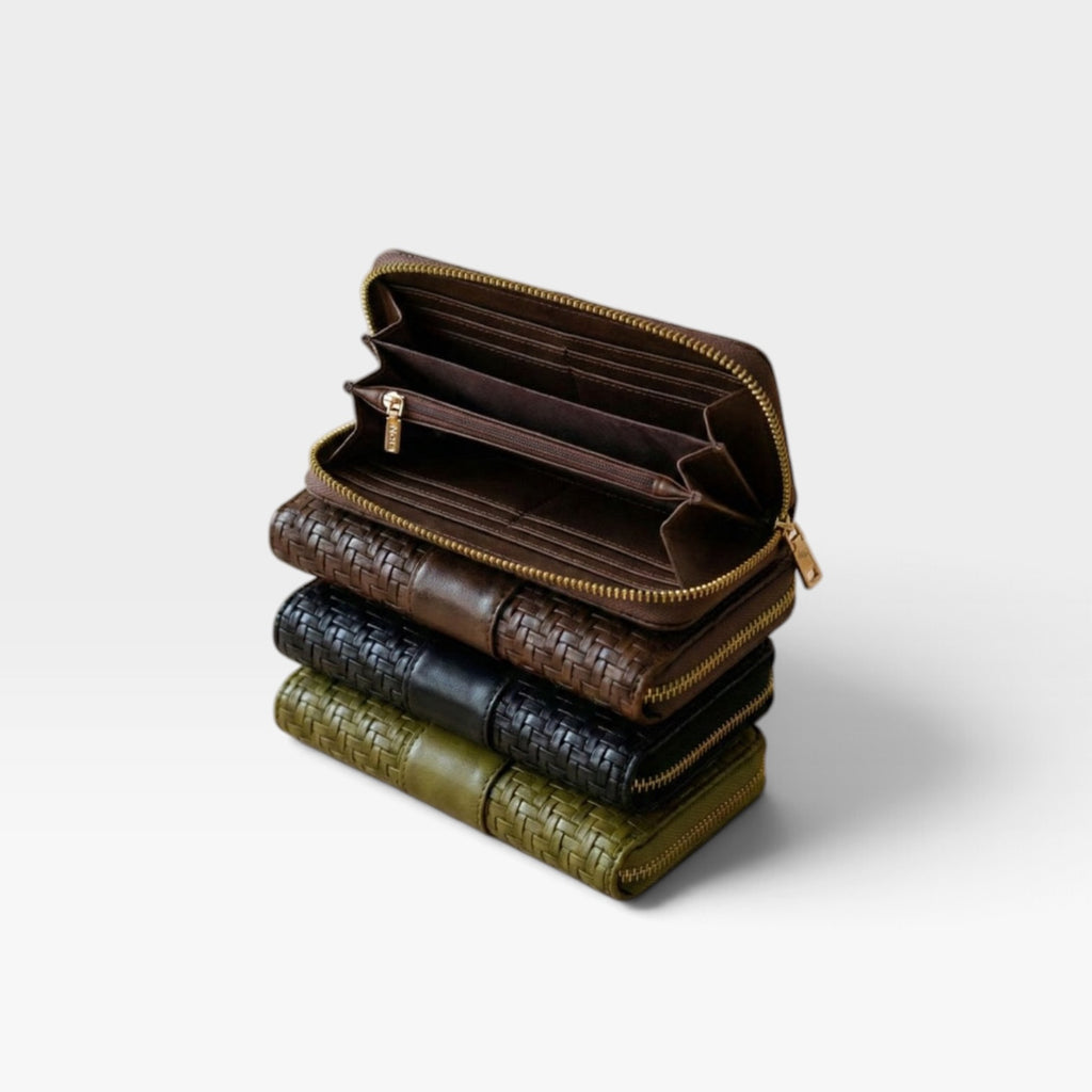 Cartera trenzada marrón  - Noco