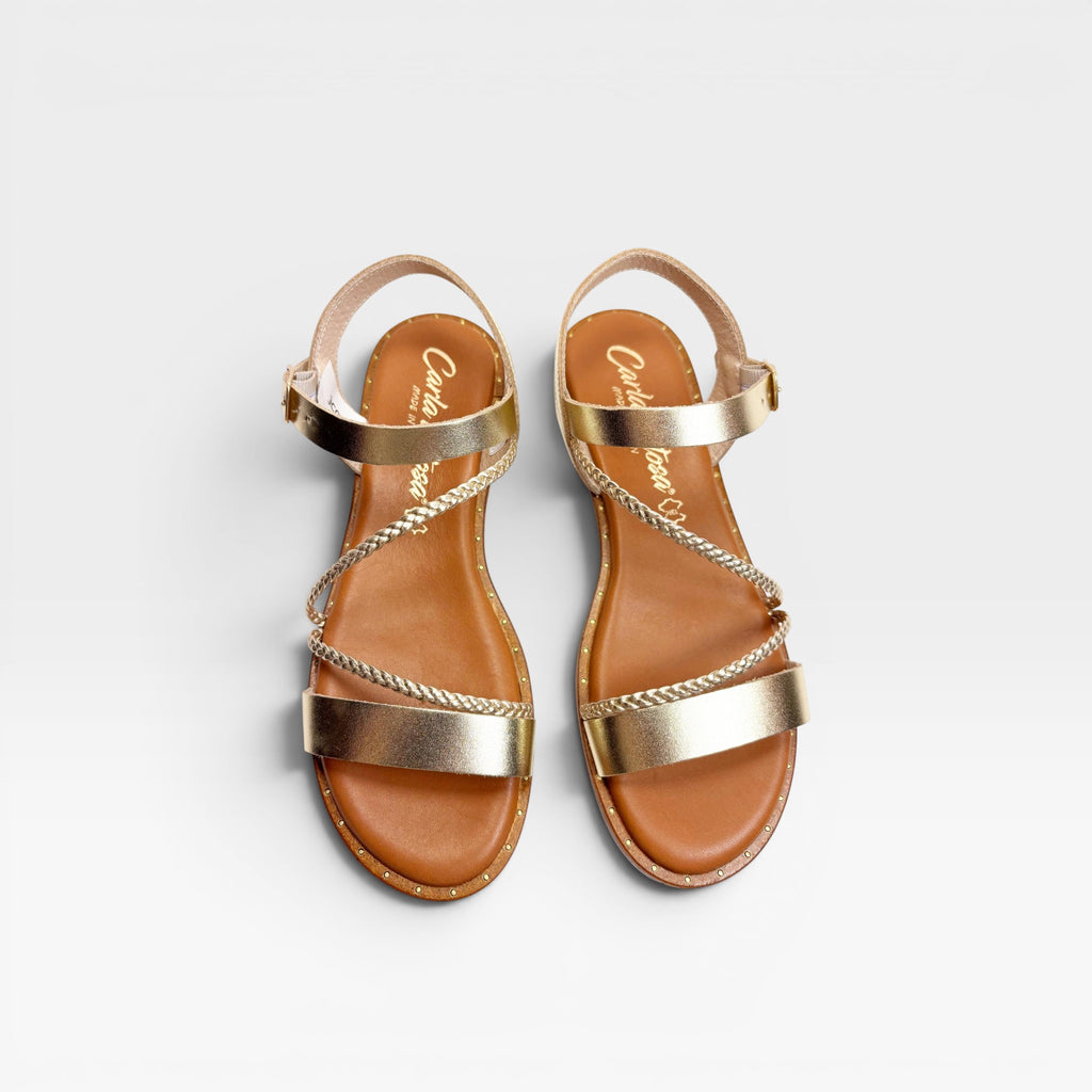 Sandalias trenzada oro - Carla Tortosa
