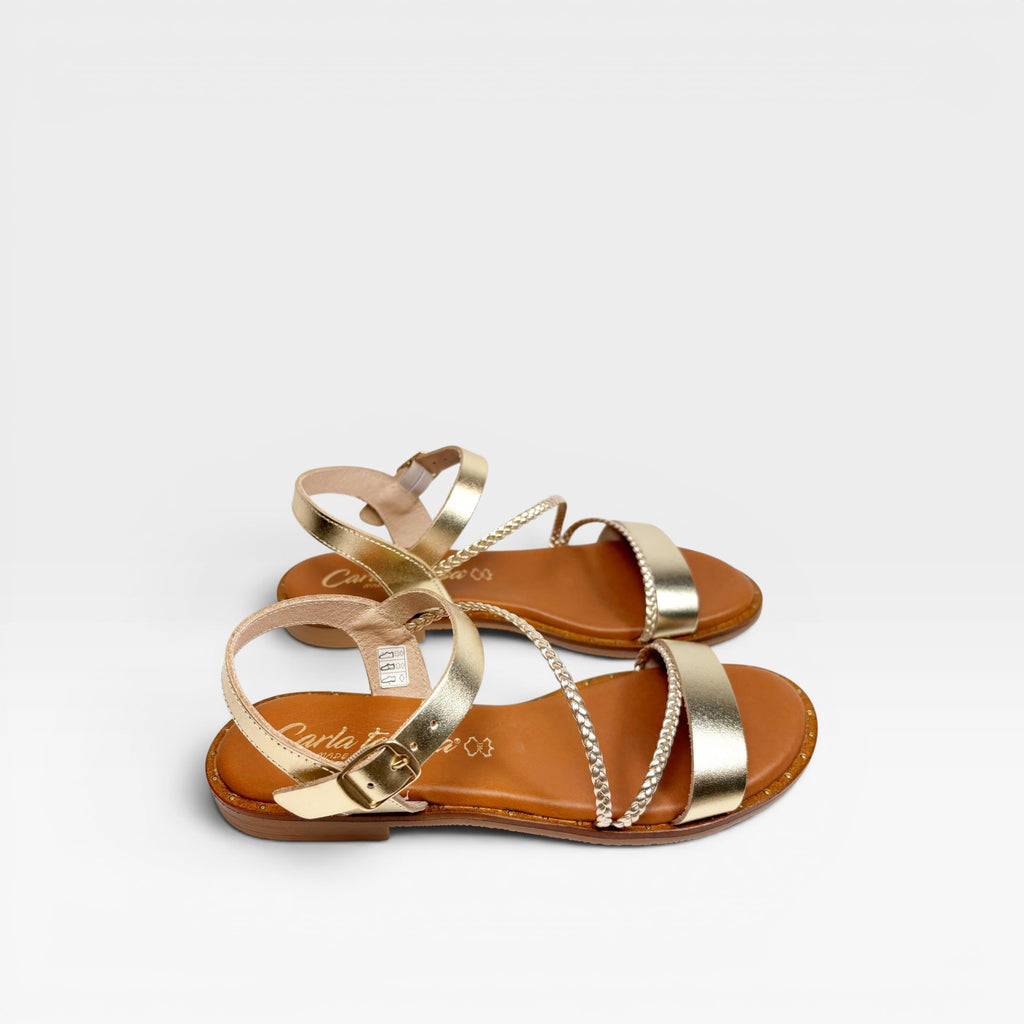 Sandalias trenzada oro - Carla Tortosa