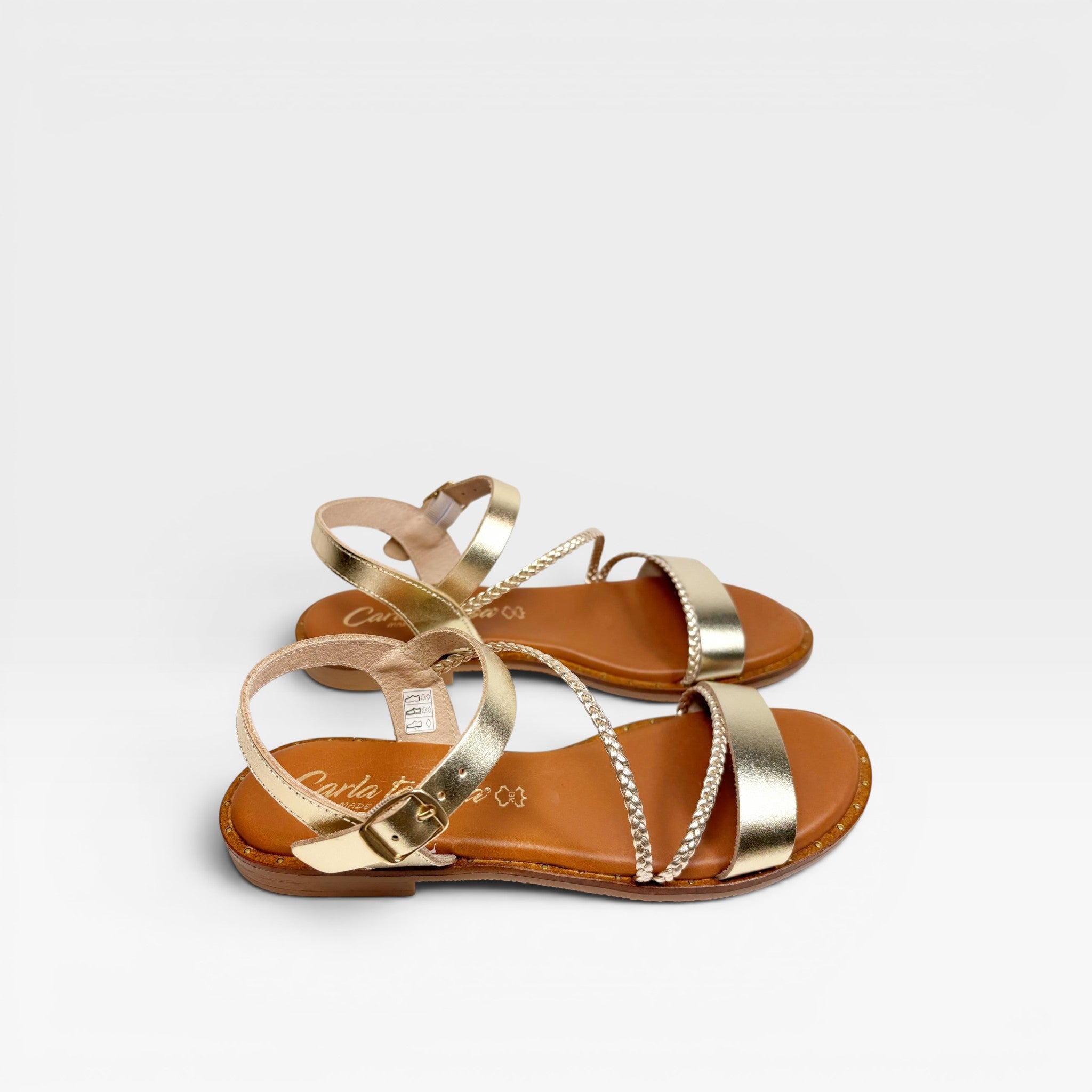 Sandalias trenzada oro - Carla Tortosa
