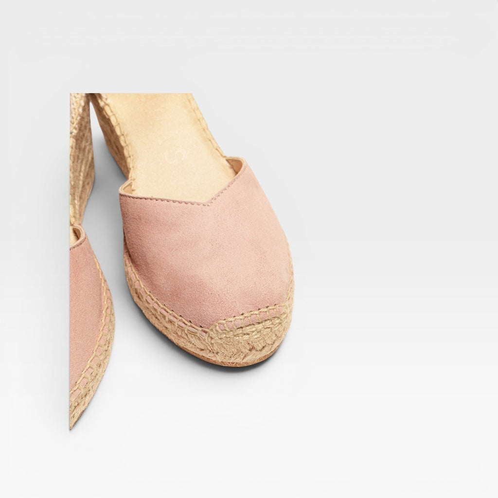Jara Cuña 7 cm Ante Rosa Claro - Alhamas