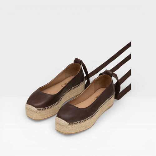 Alpargata plana para mujer Mitsy Moka - Gaimo