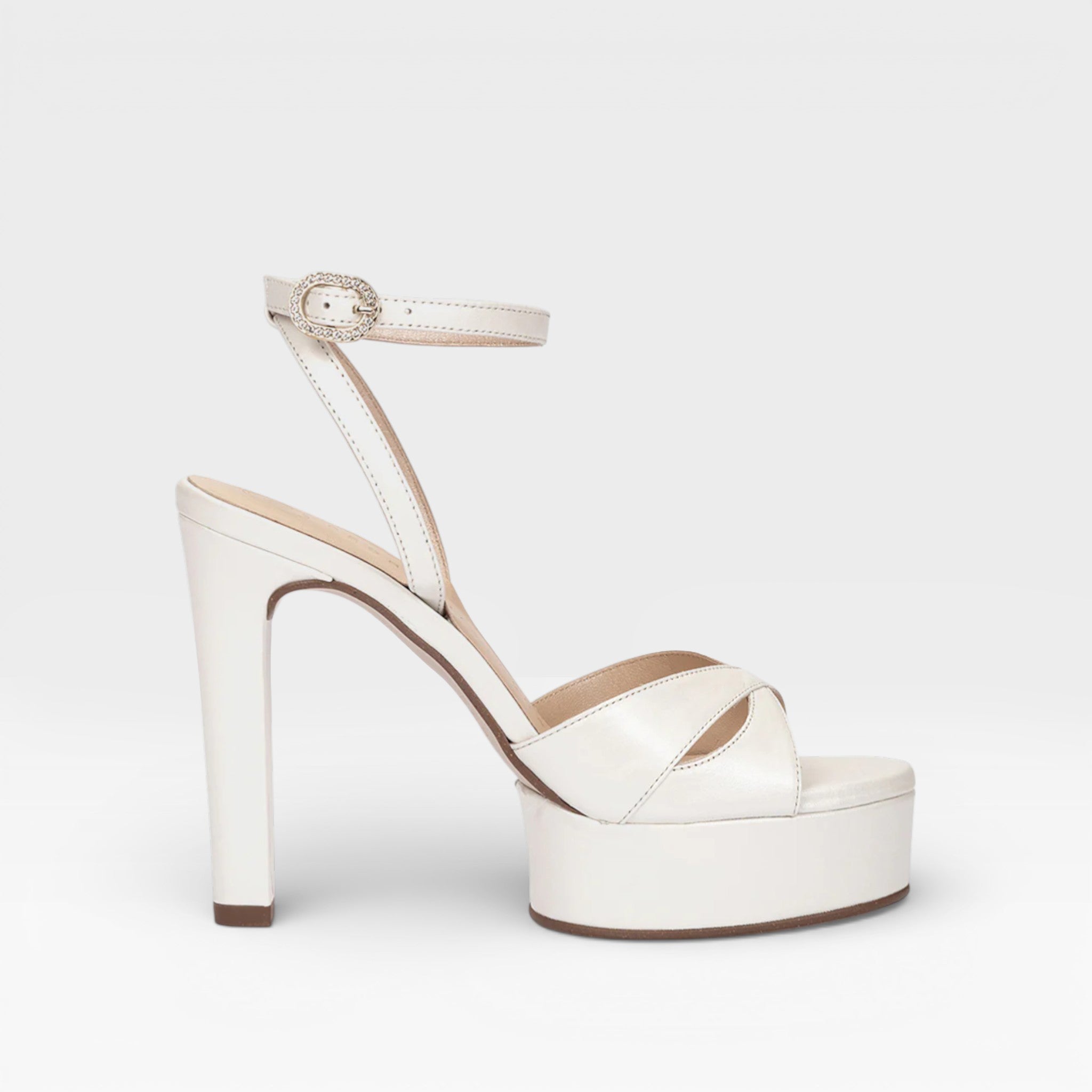 Sandalias Tacón Novia Patricia Blancos - Pedro Miralles