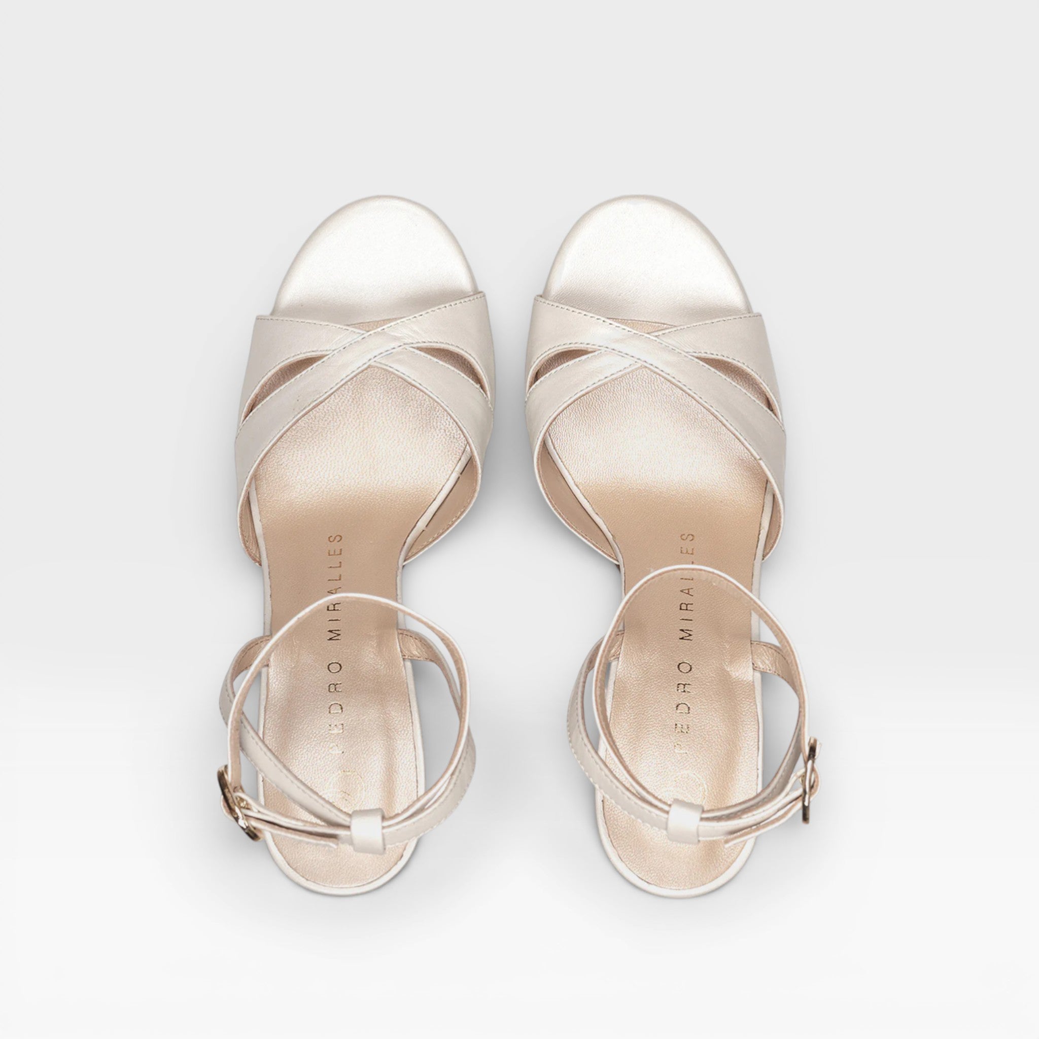 Sandalias Tacón Novia Patricia Blancos - Pedro Miralles