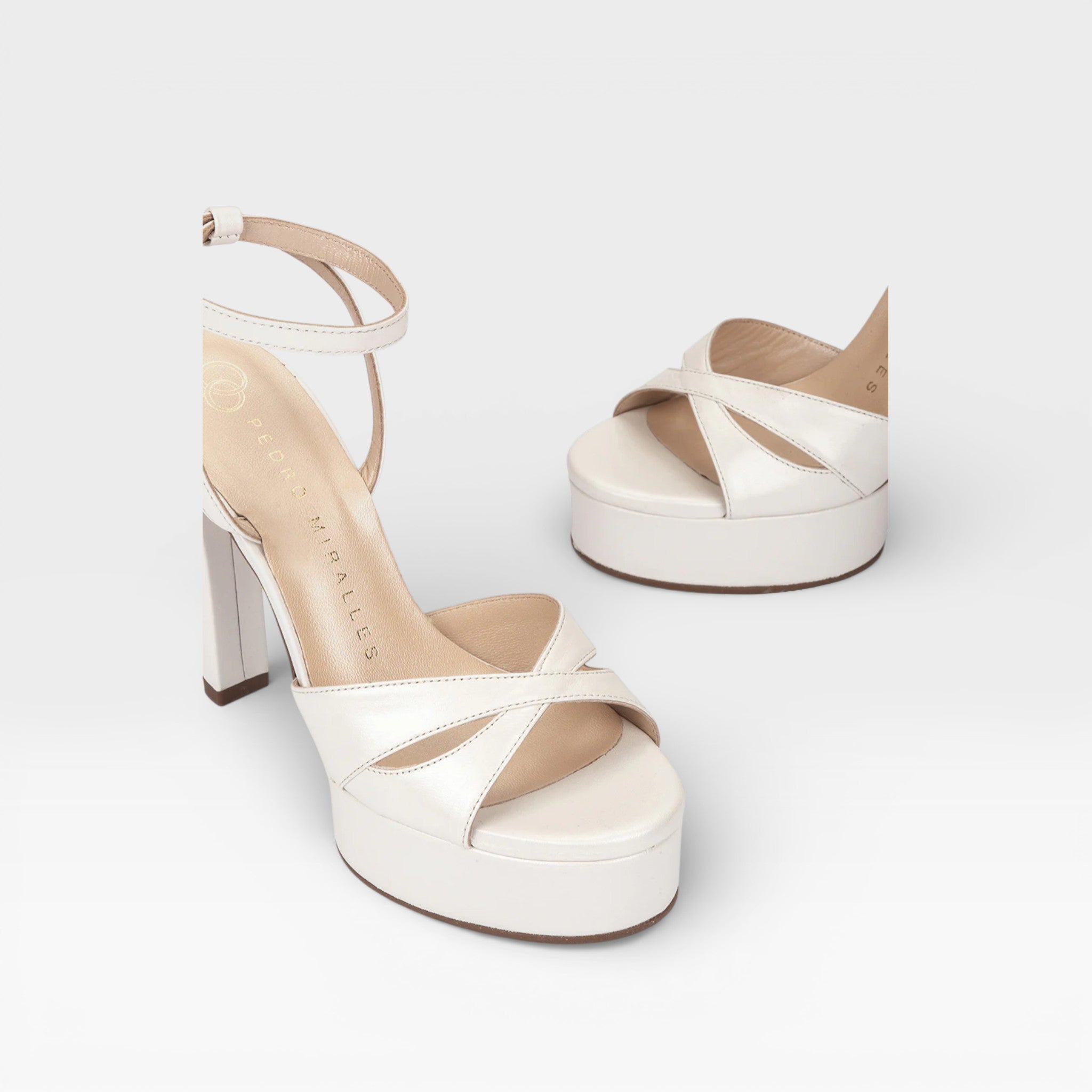 Sandalias Tacón Novia Patricia Blancos - Pedro Miralles