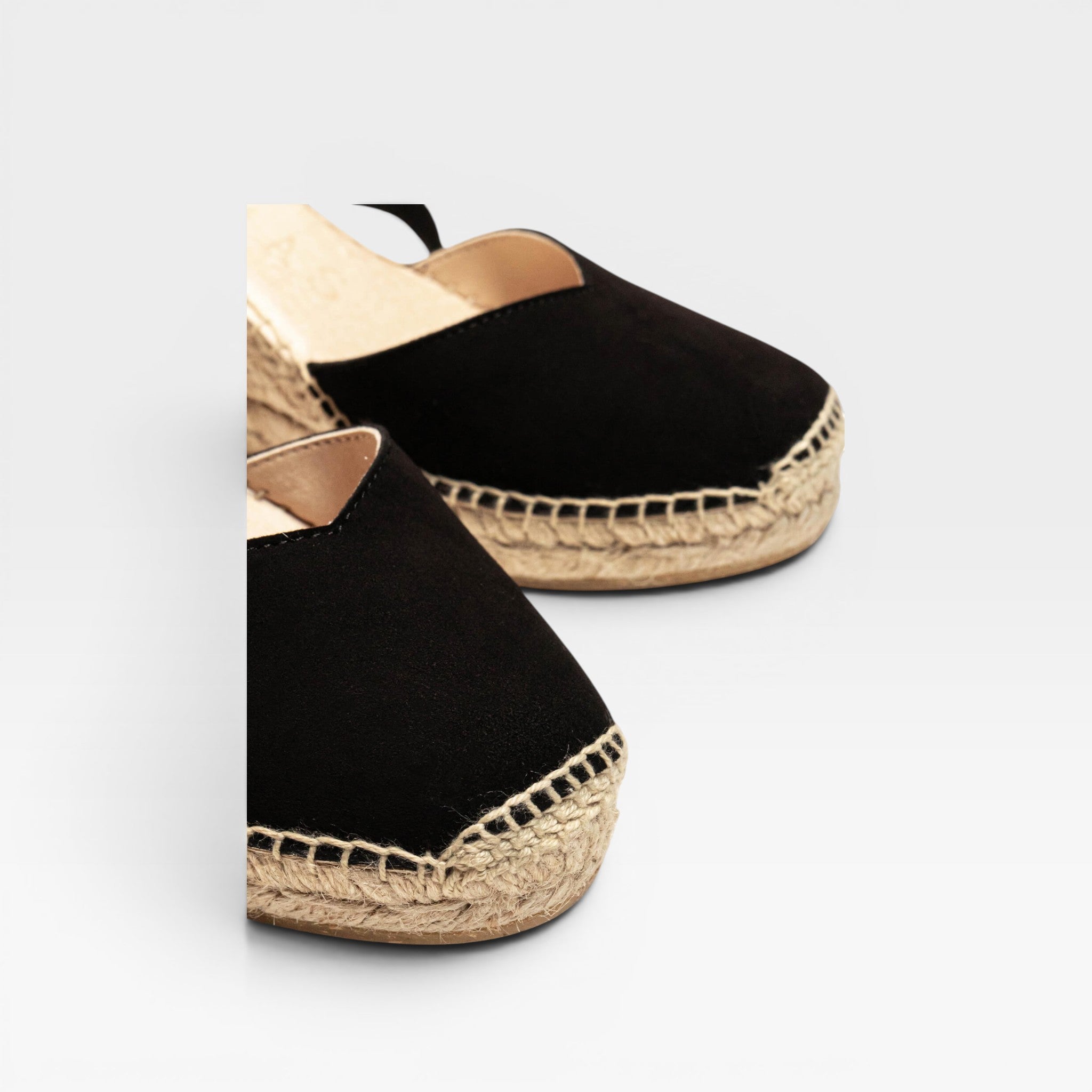 Romero Cuña 7 cm Ante Negro - Alhamas