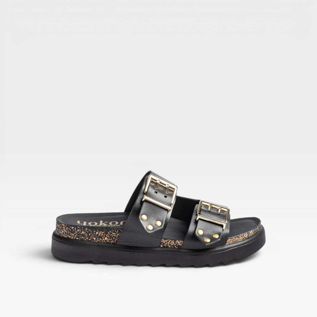 Sandalia plataforma TUNEZ-262 negro - Yokono