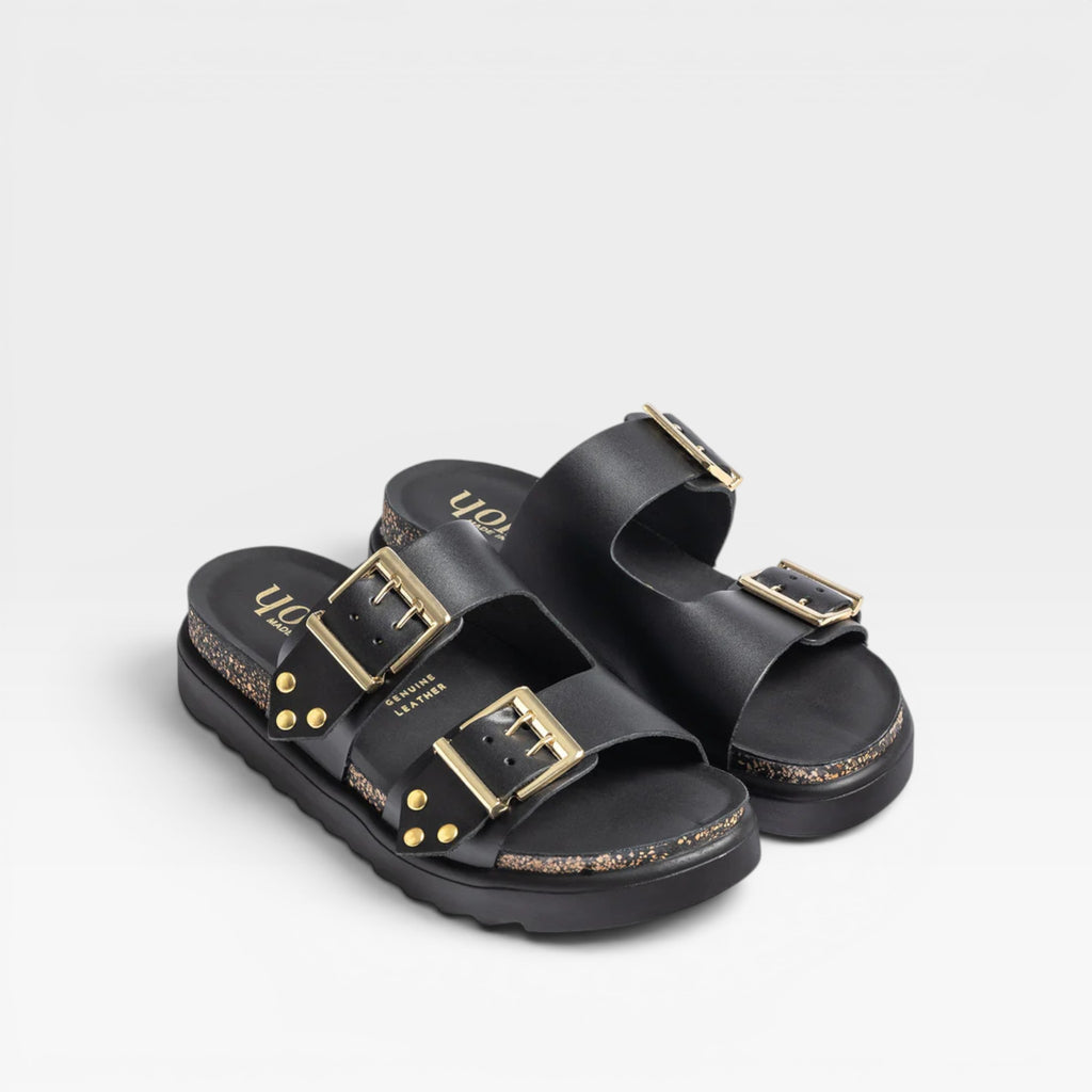 Sandalia plataforma TUNEZ-262 negro - Yokono