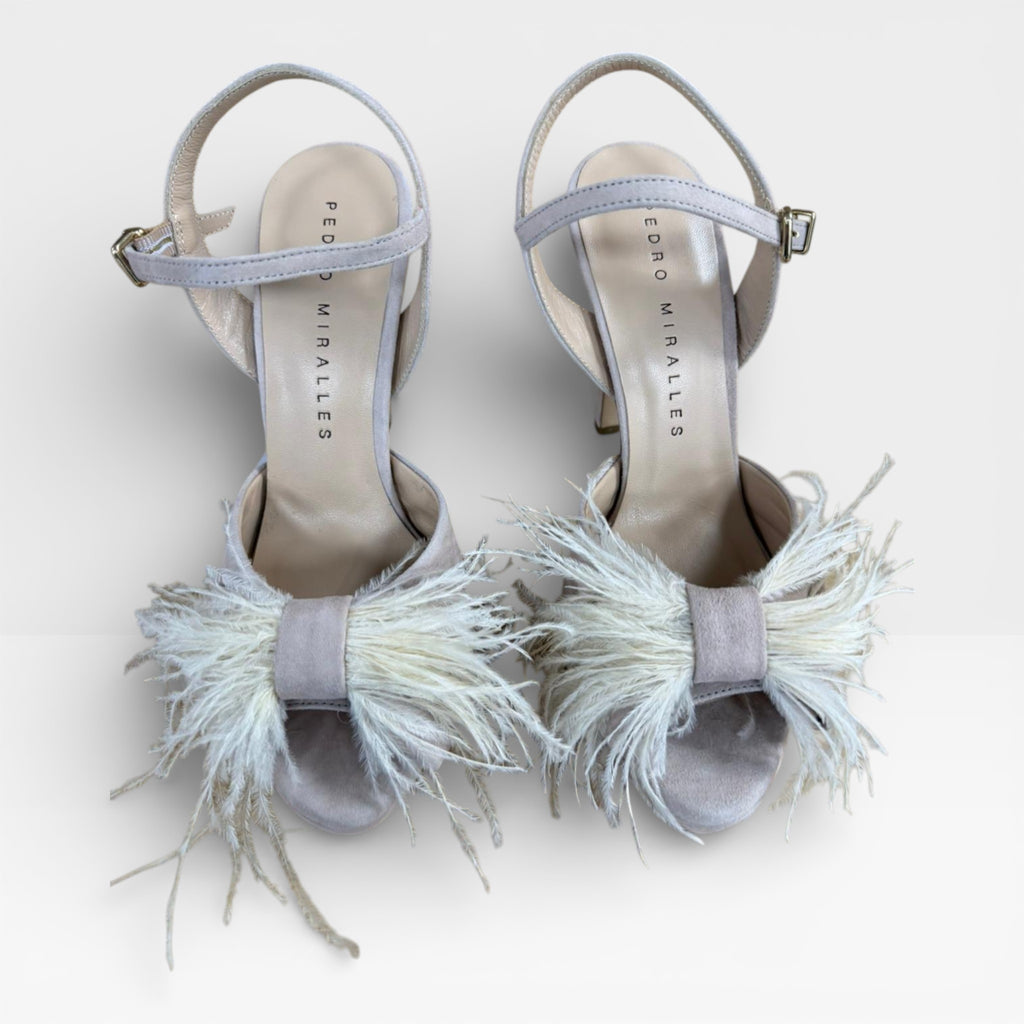 Sandalias Tacón Novia Cíes Nude - Pedro Miralles