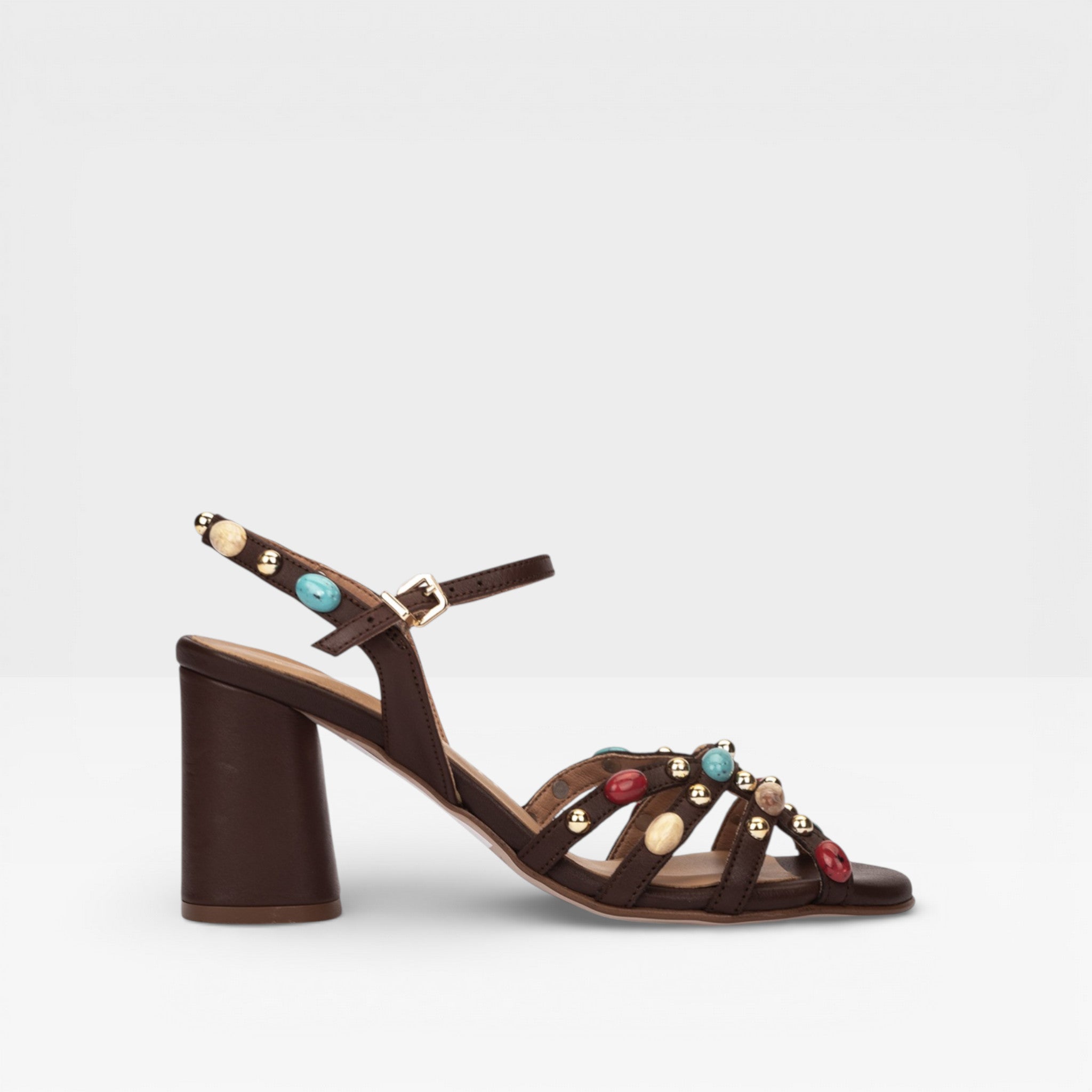 Sandalias Tacón Cobreros Marrones - Pedro Miralles