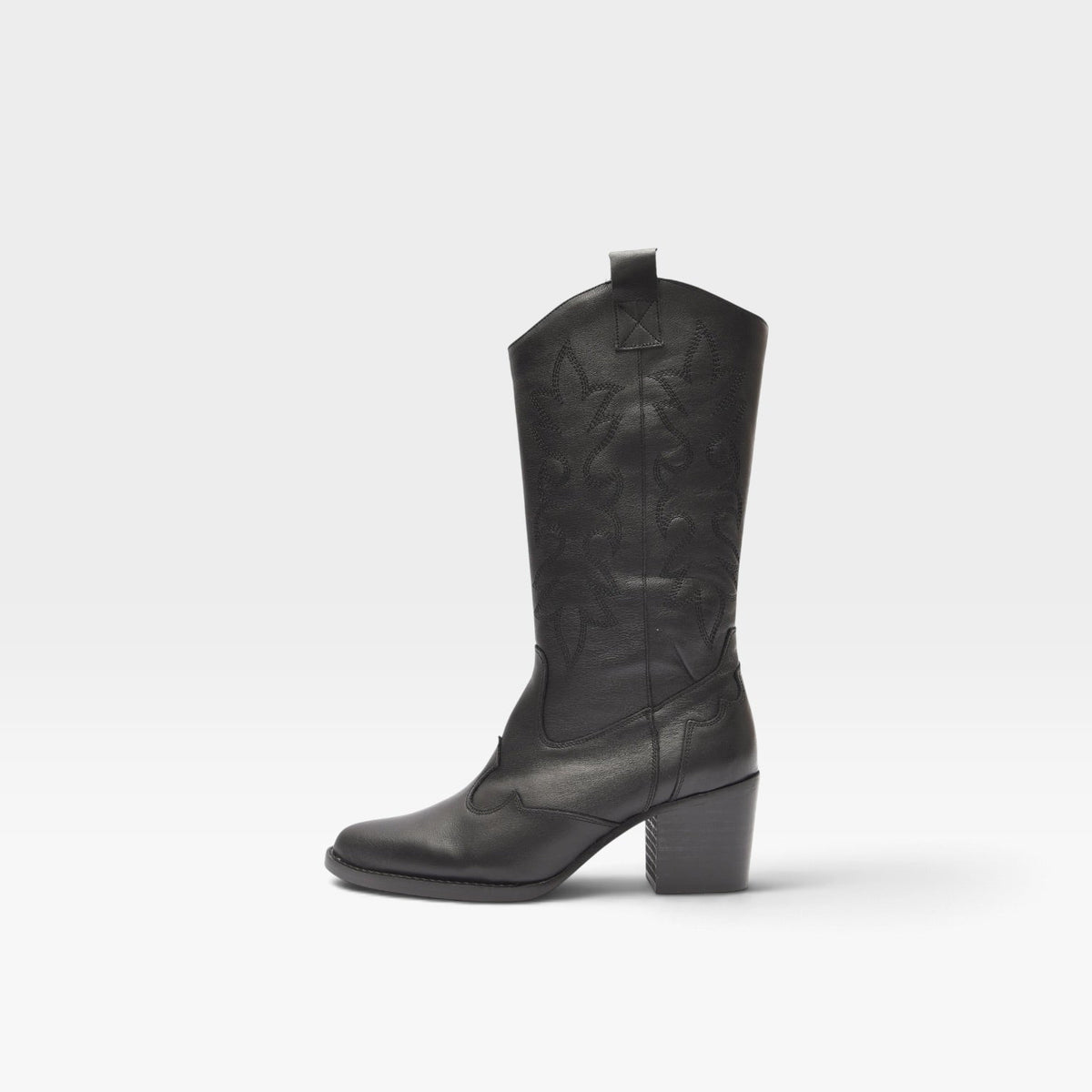 Bota Cowboy negra piel - Yowas