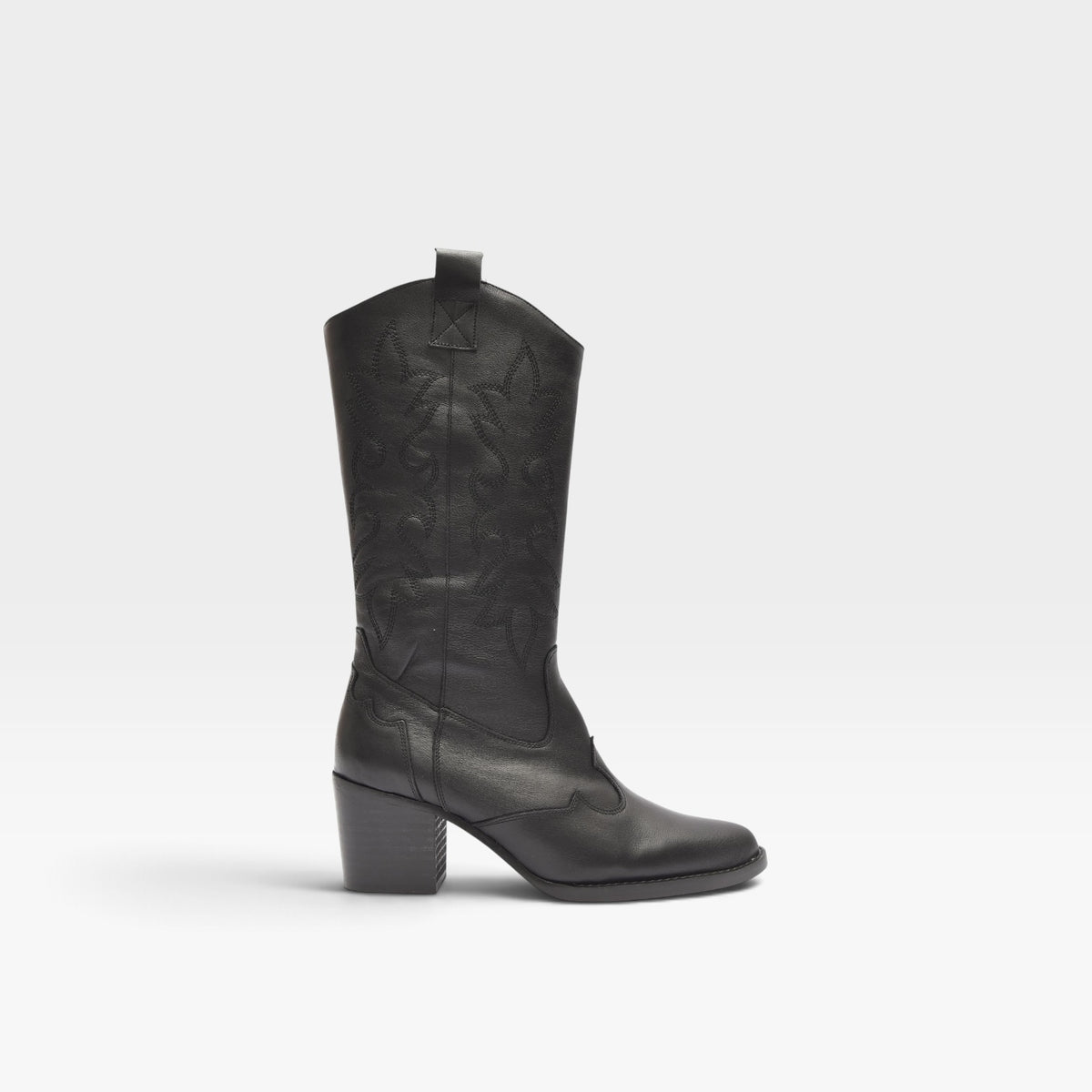 Bota Cowboy negra piel - Yowas