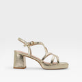 Sandalias Tacón  dorada - Azarey