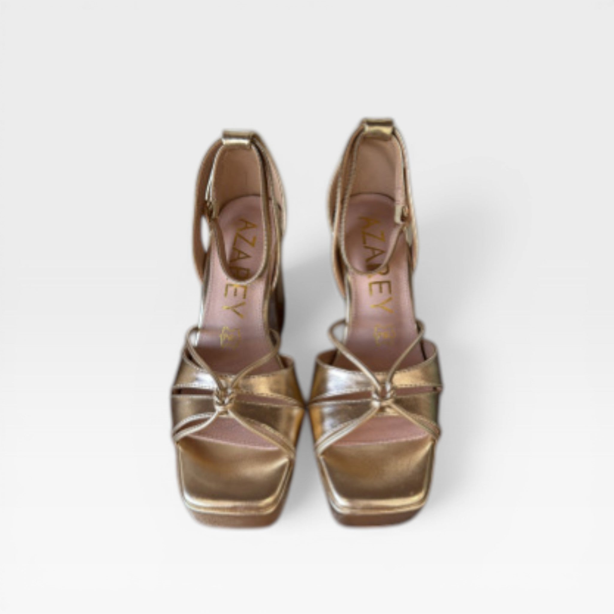 Sandalias Tacón dorada  - Azarey