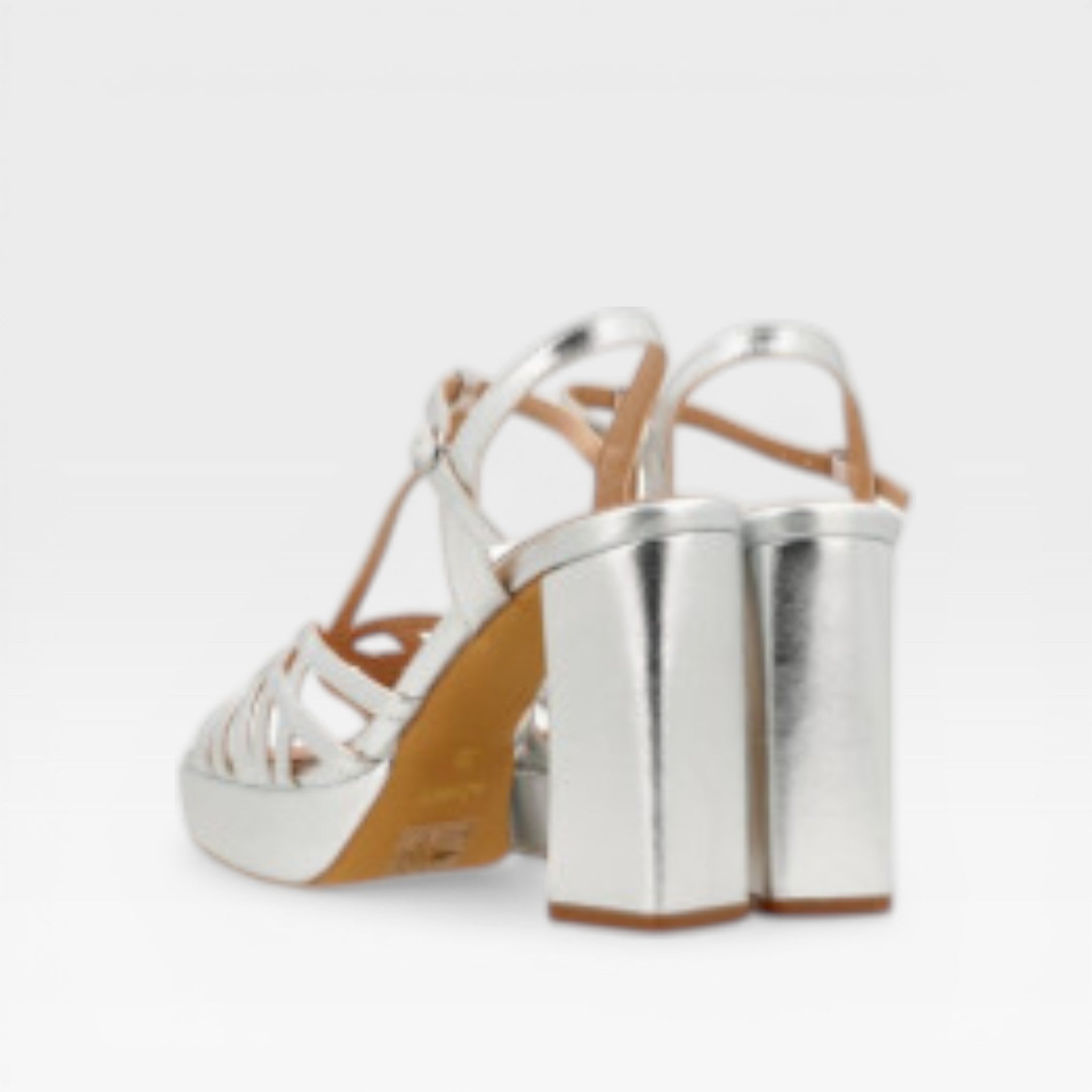 Sandalias Tacón  plata  - Azarey