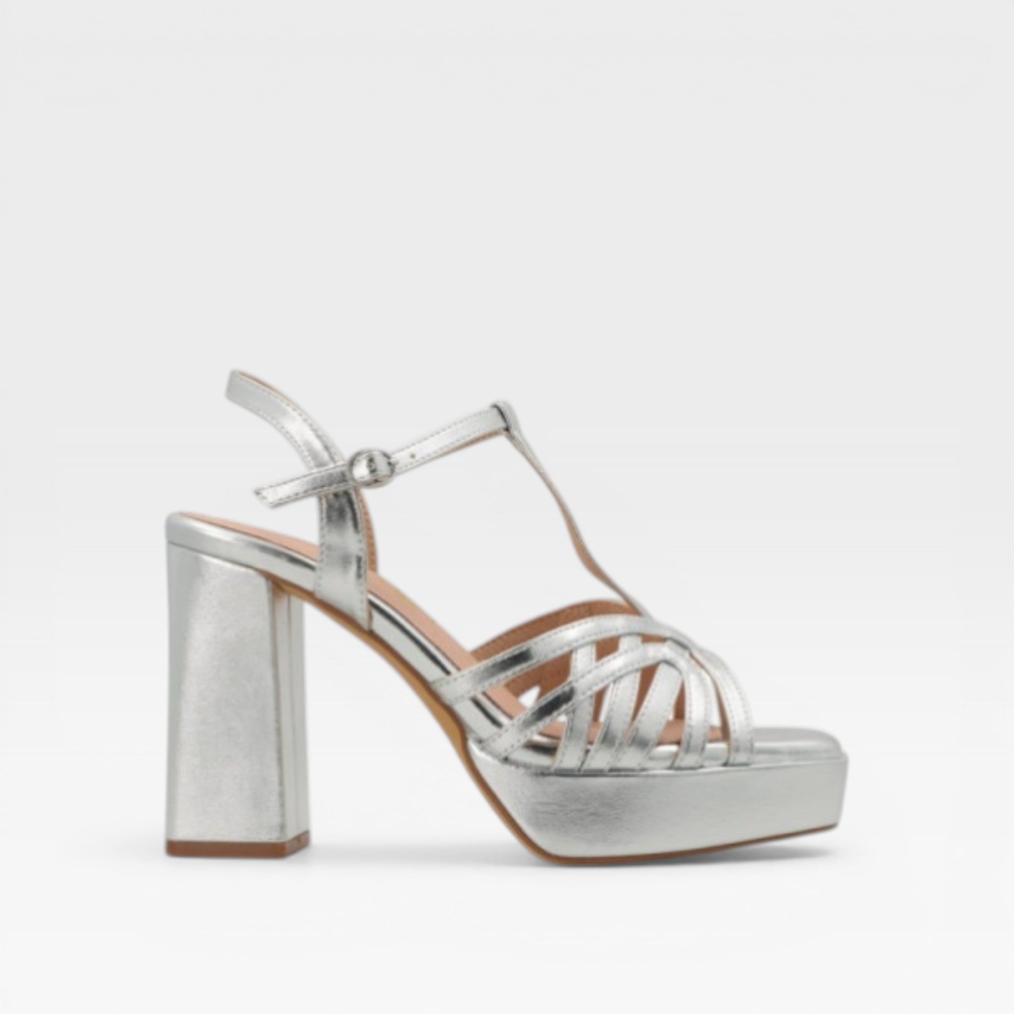 Sandalias Tacón  plata  - Azarey