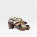 Sandalia tacón animal print- Nival