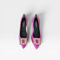 Sandalias fucsia con hebilla joya- Soraya