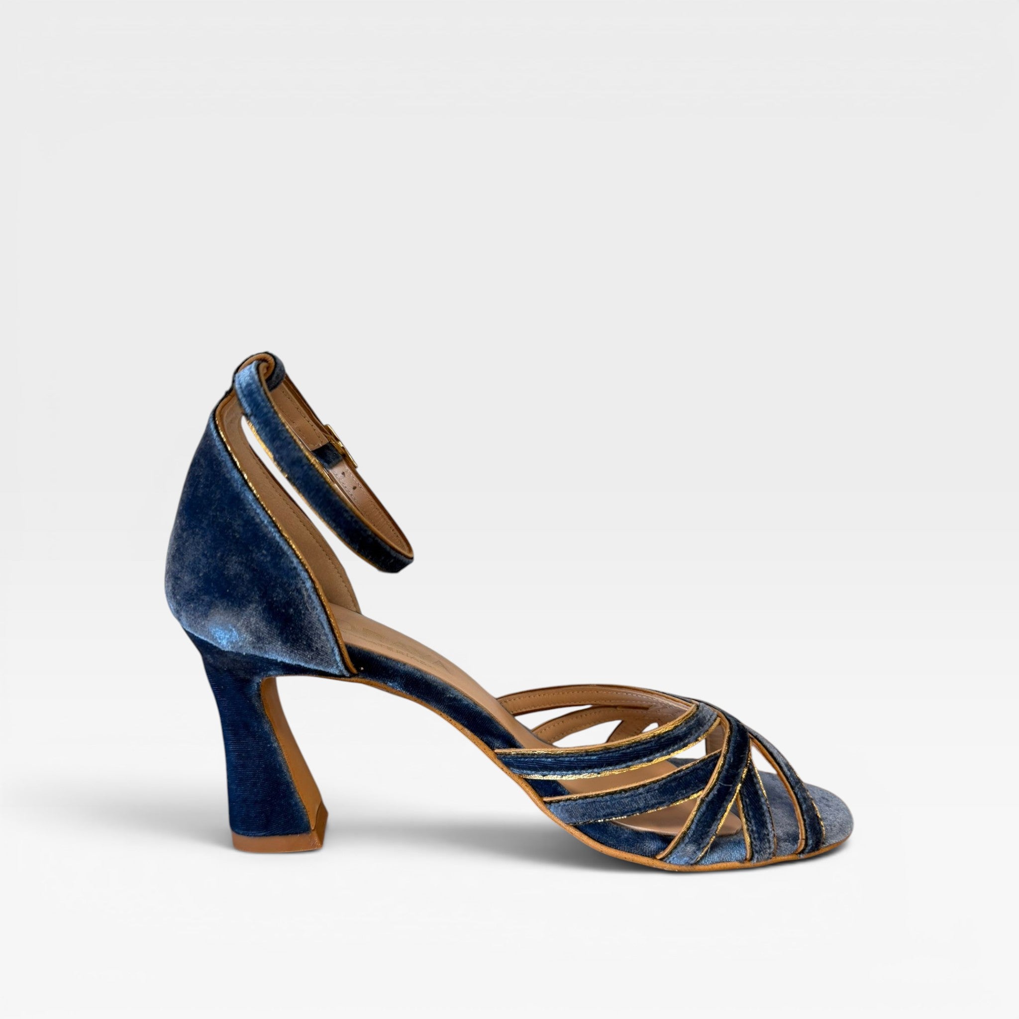 Sandalias Tacón Nudo azul - Soraya