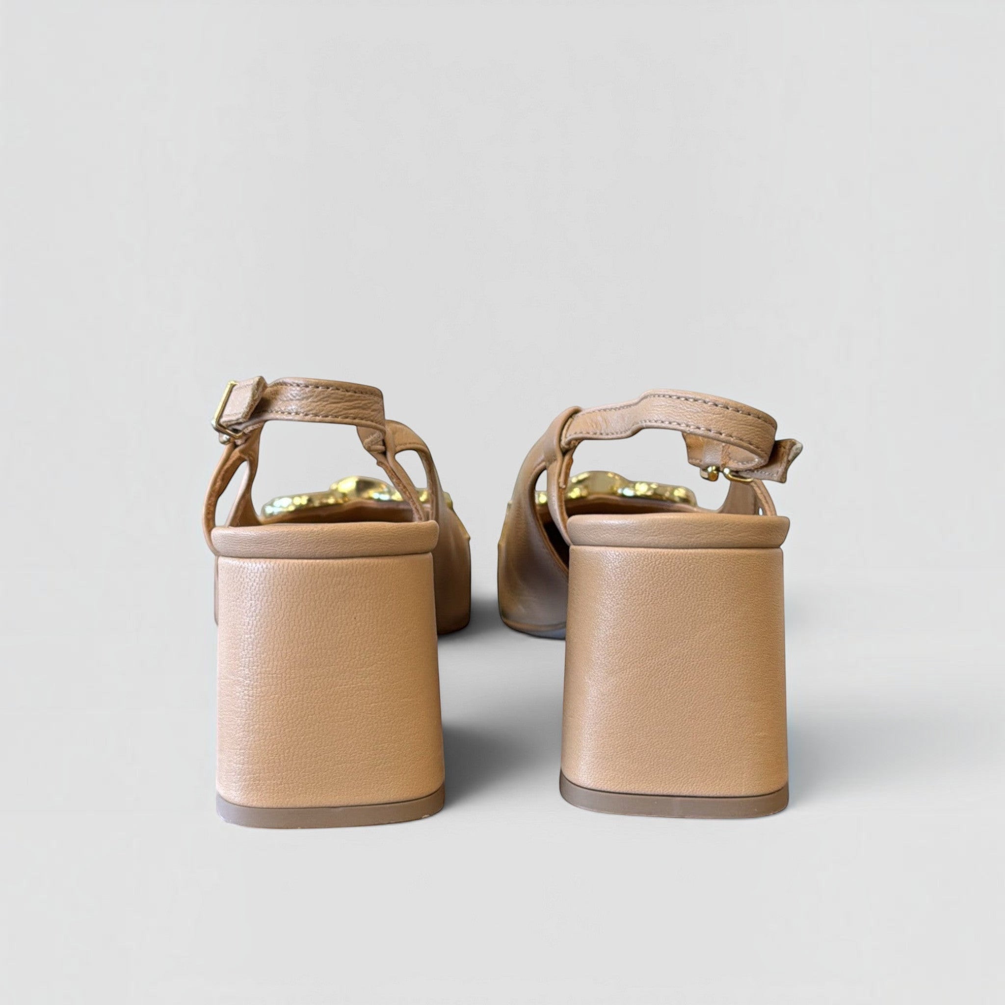 Mocasín tacón destalonado camel - Pedro Miralles