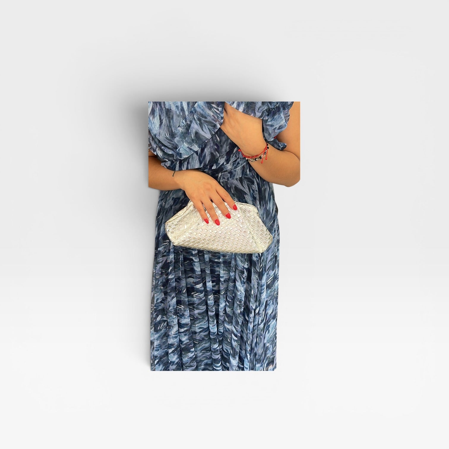 Bolso fiesta plateado- Soraya