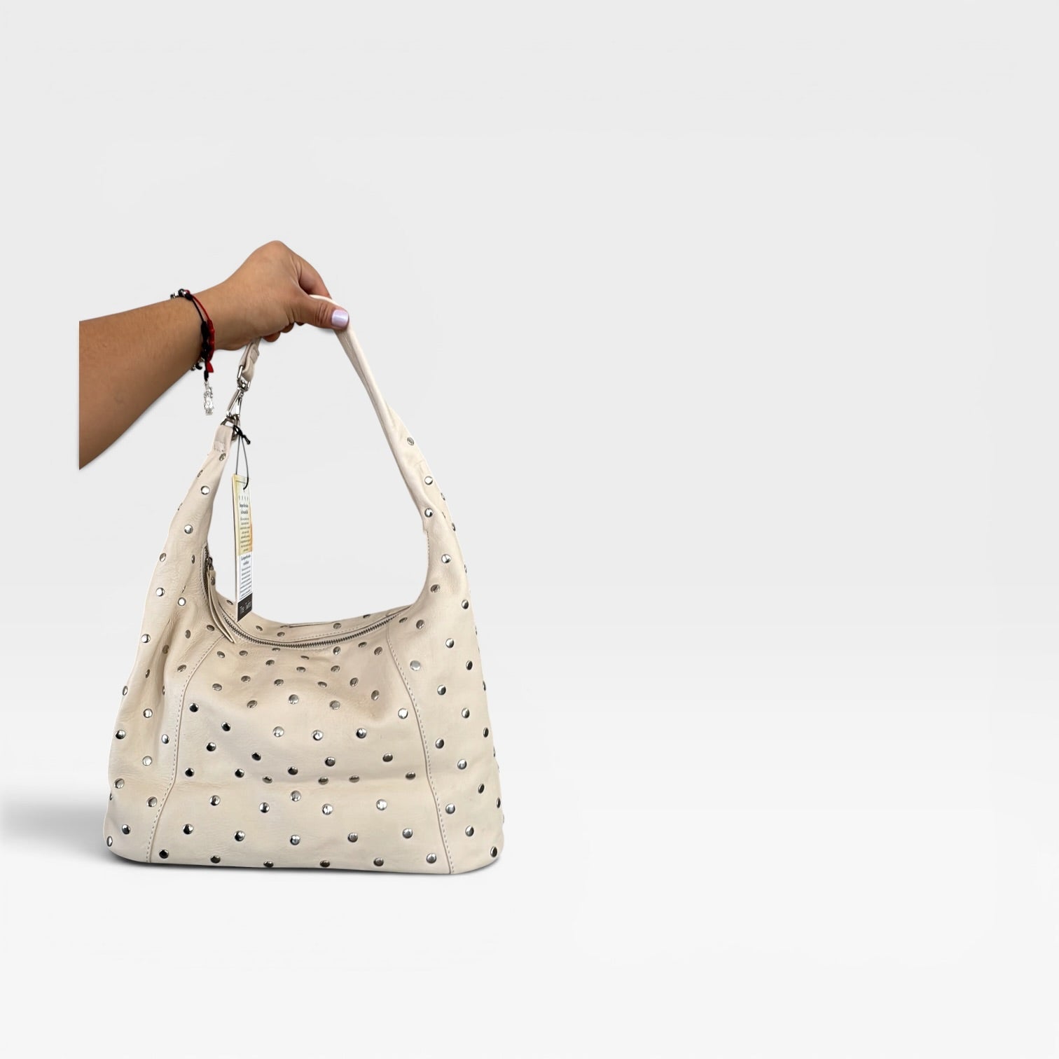 Bolso tachas grande blanco - The Twins