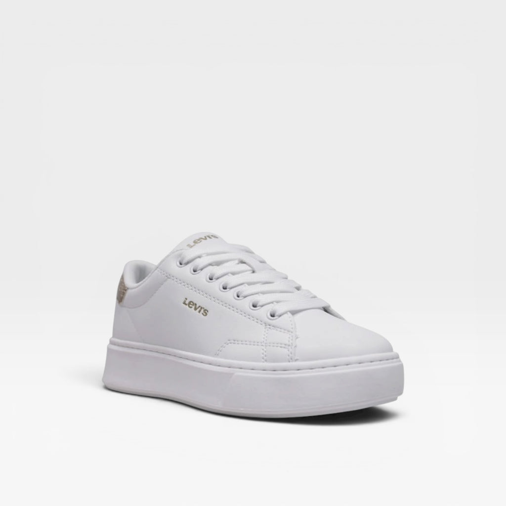 ZAPATILLAS CARL BLANCAS CON PLATAFORMA Y PANEL CON GLITTER- LEVI’S