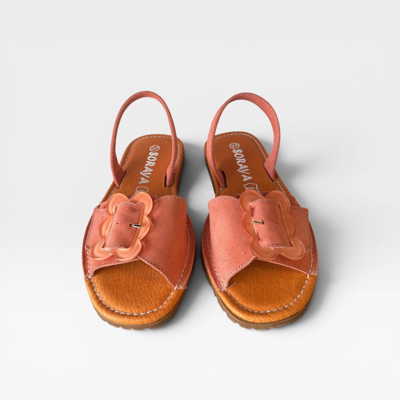 Menorquina coral belcro- Soraya