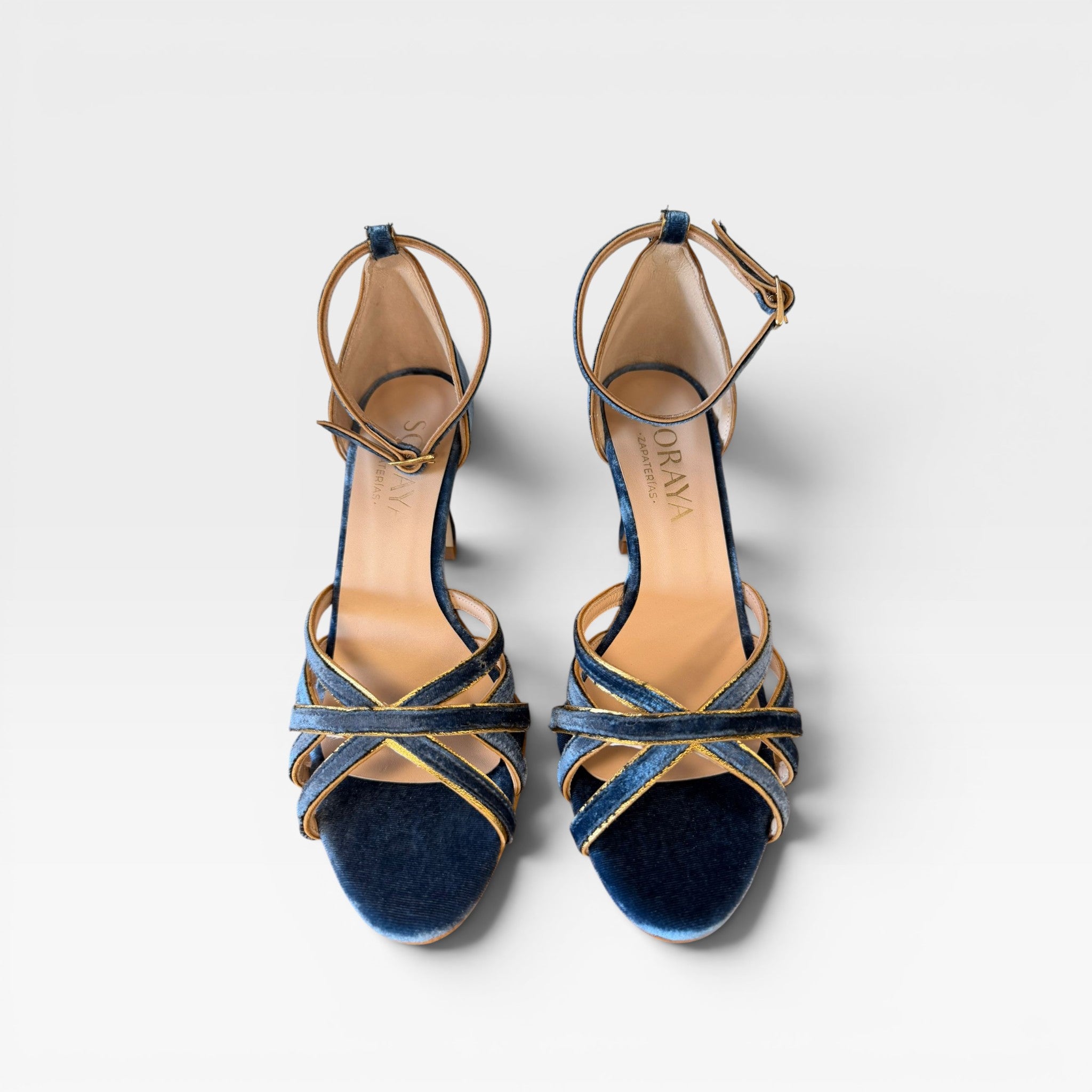Sandalias Tacón Nudo azul - Soraya