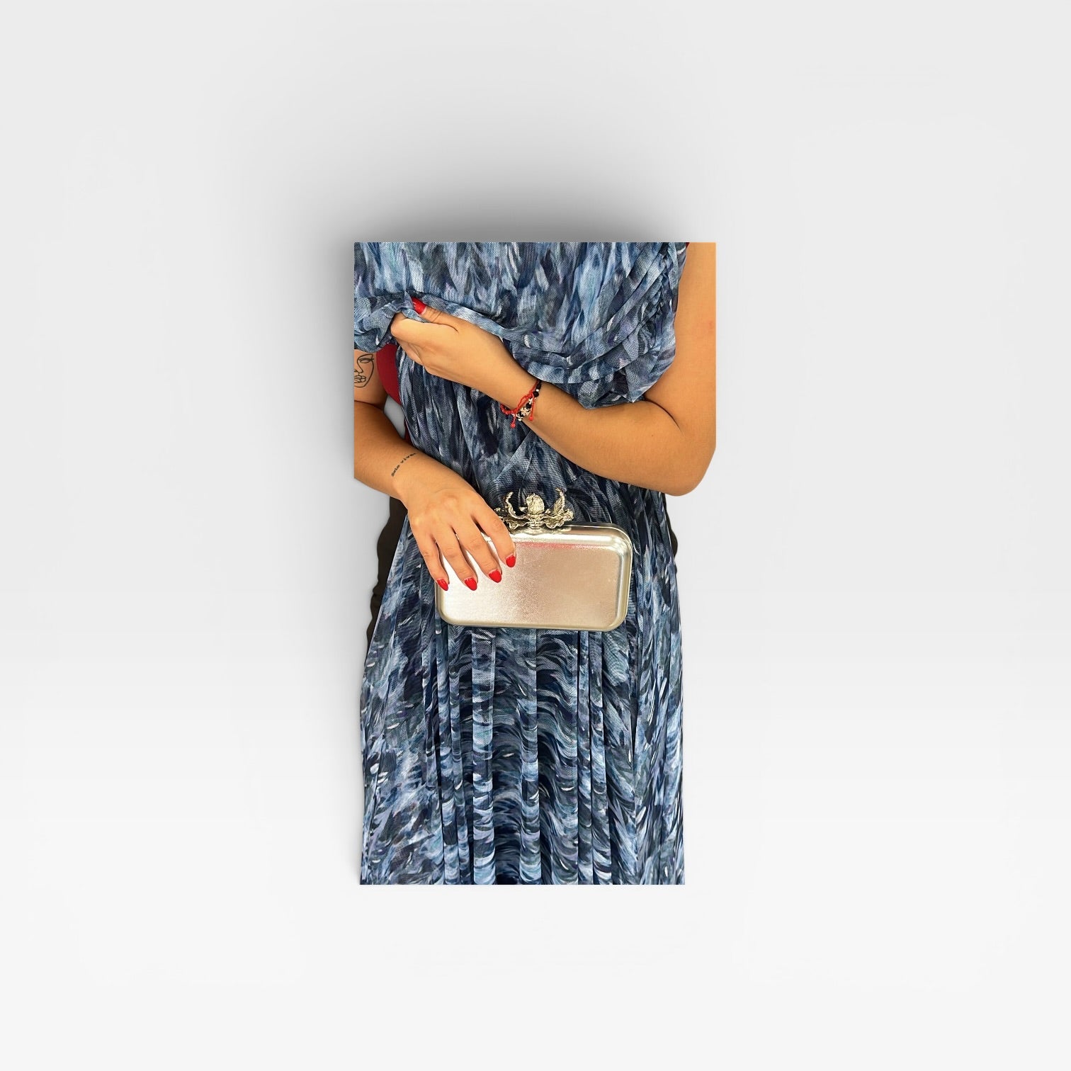 Bolso fiesta plateado- Soraya