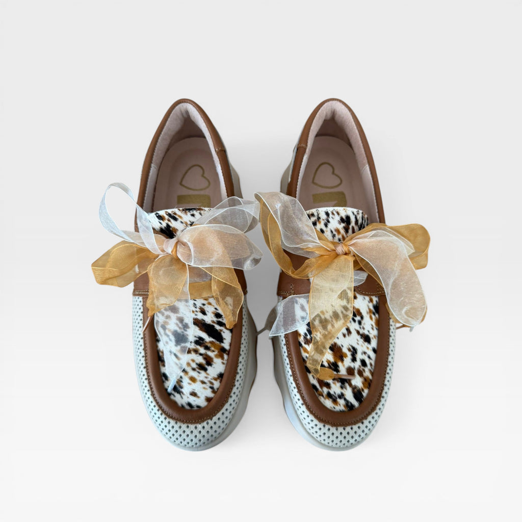 Mocasín estampado animal print y lazo - Nival