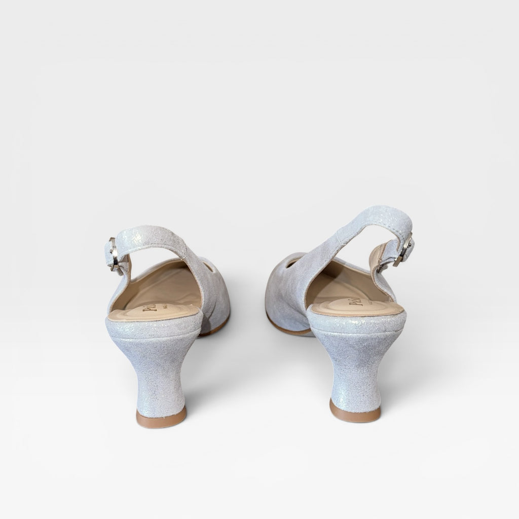 Sandalia mujer color plata- Piesanto