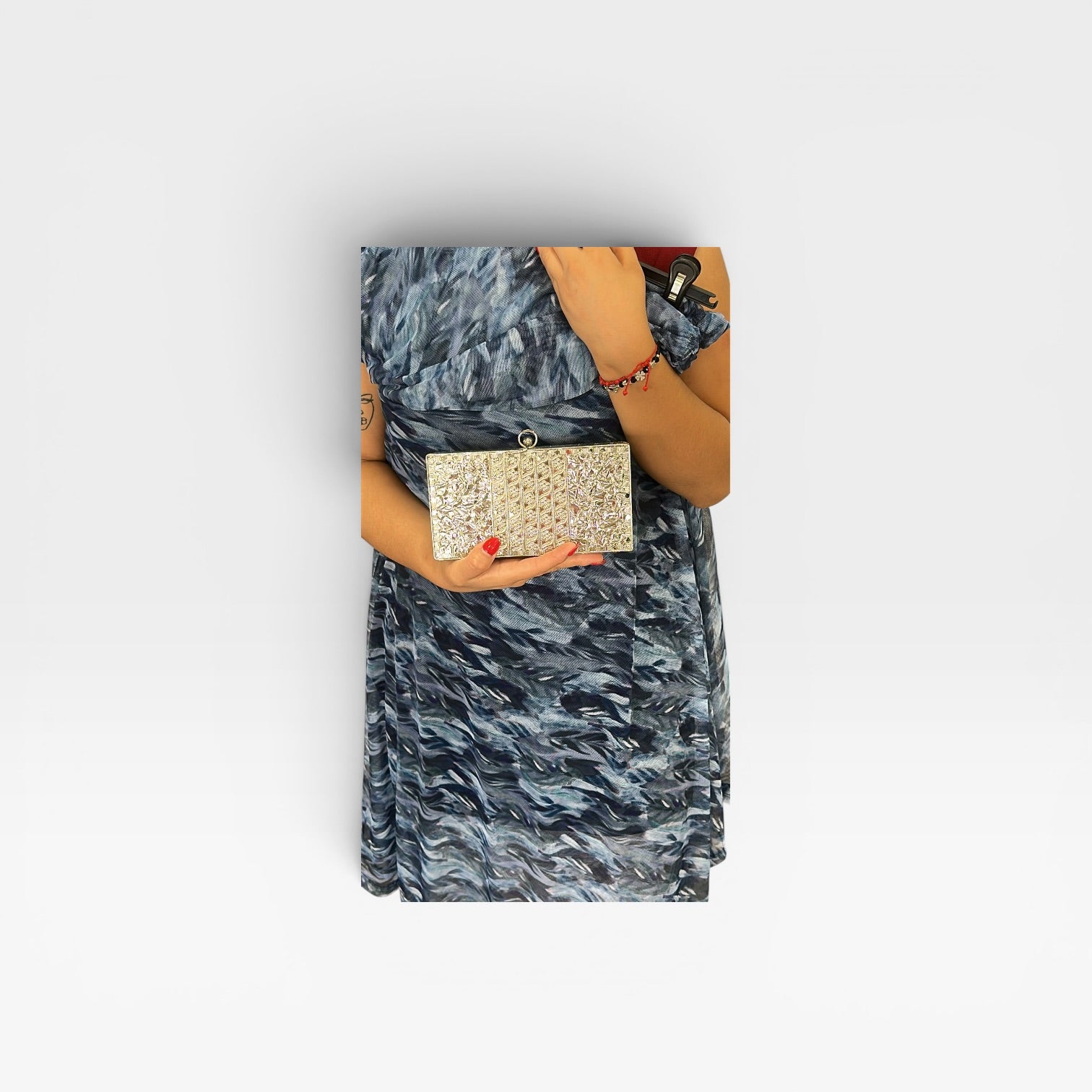 Bolso fiesta plateado- Soraya