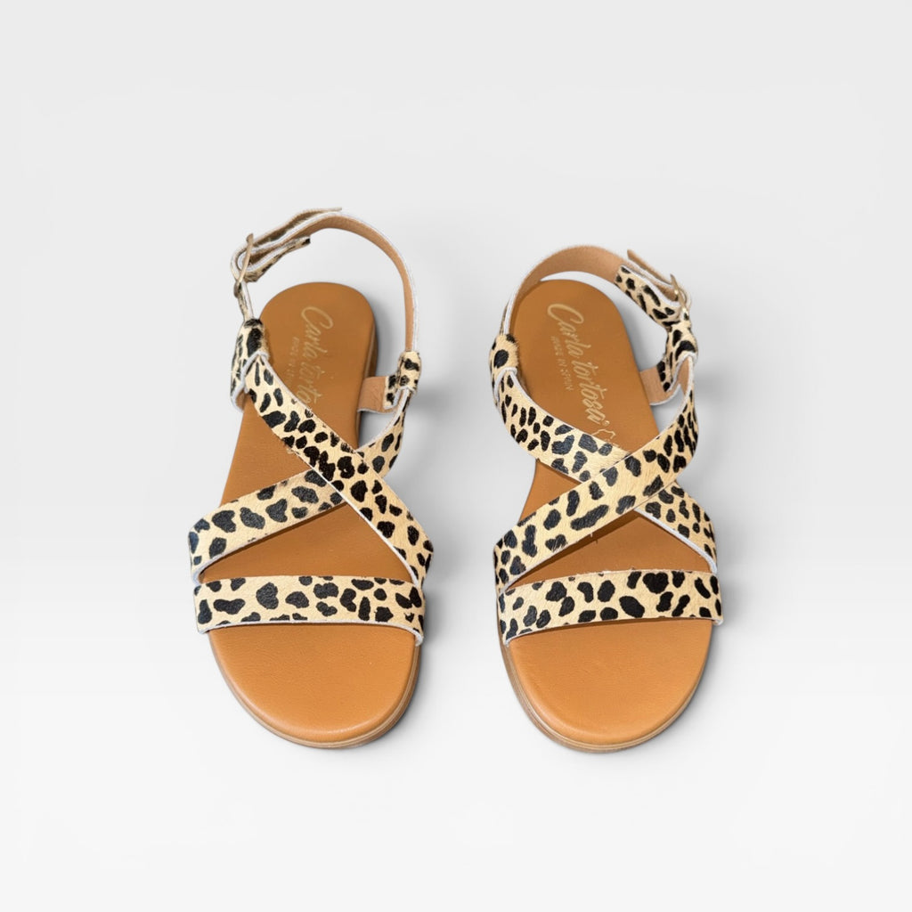 Sandalias tiras Animal print  - Carla Tortosa