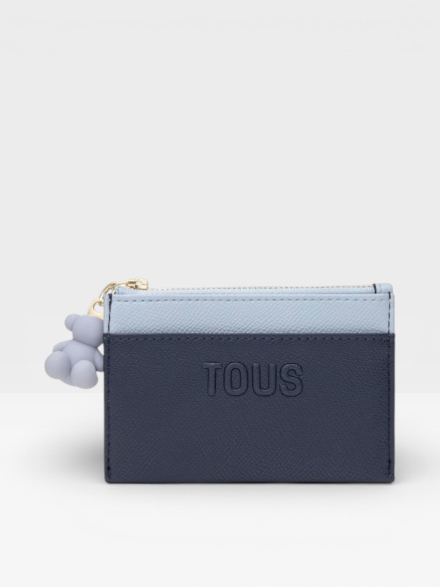 Monedero tarjetero azul marino Audree Saffiano - TOUS