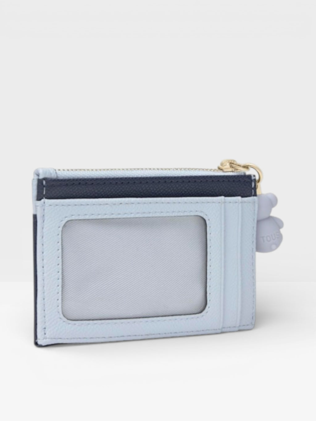Monedero tarjetero azul marino Audree Saffiano - TOUS