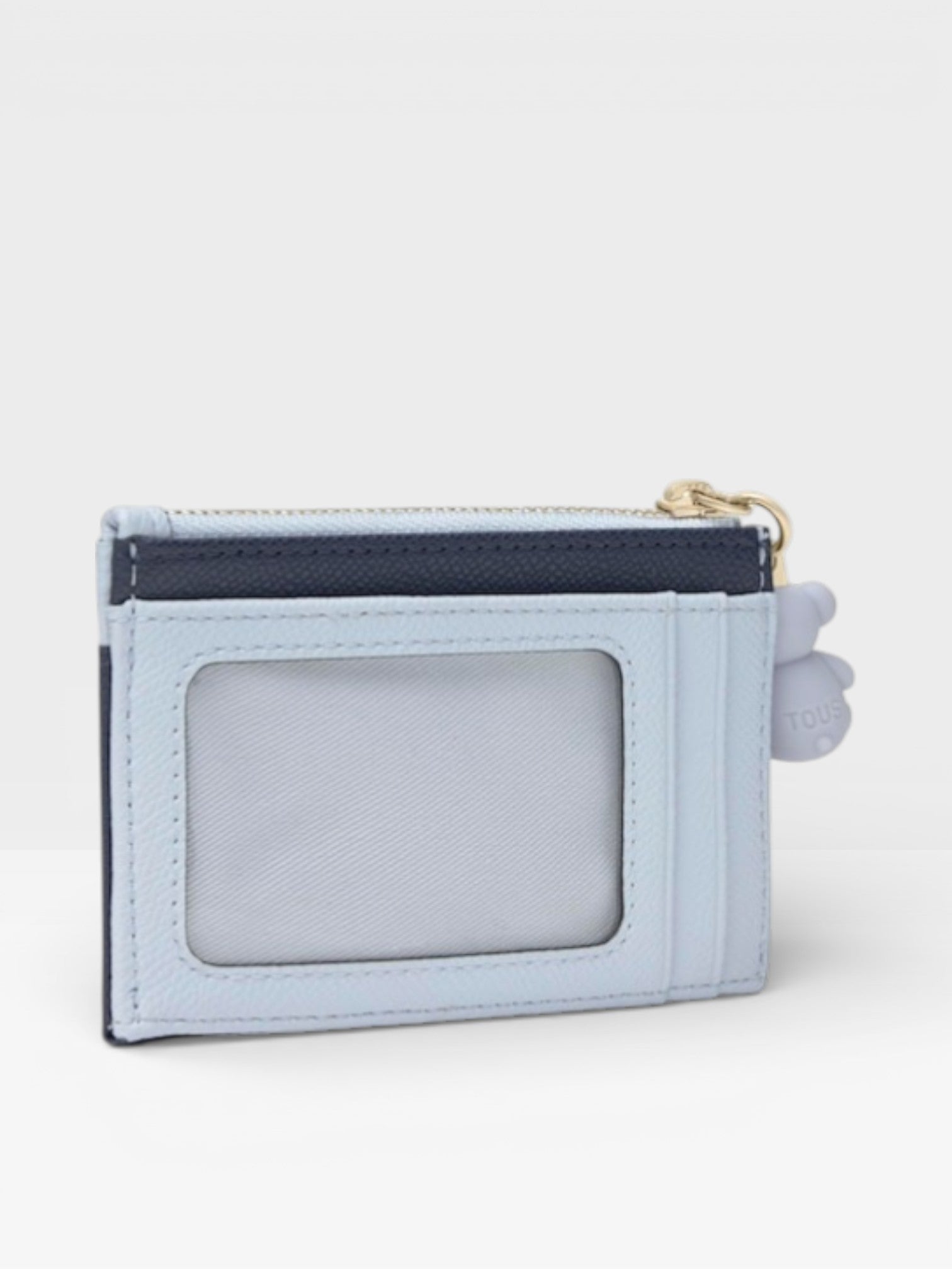 Monedero tarjetero azul marino Audree Saffiano - TOUS