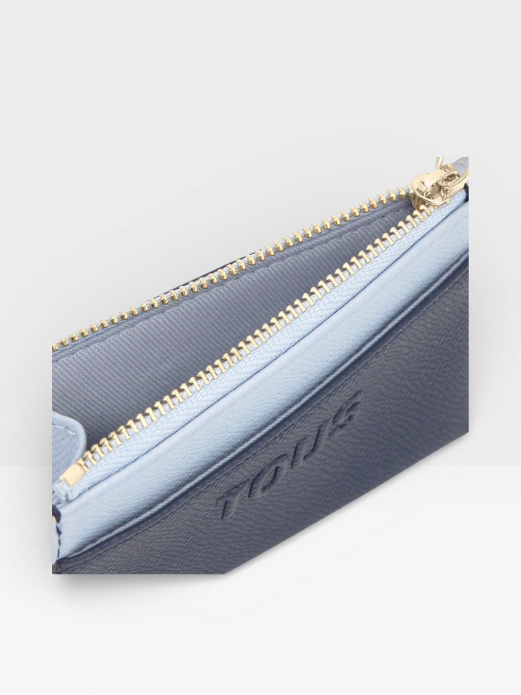 Monedero tarjetero azul marino Audree Saffiano - TOUS